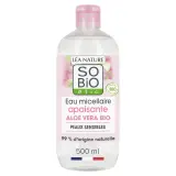SO BIO ETIC Eau micellaire apaisante jus d'aloé véra bio et rose bio peaux sensibles et réactives