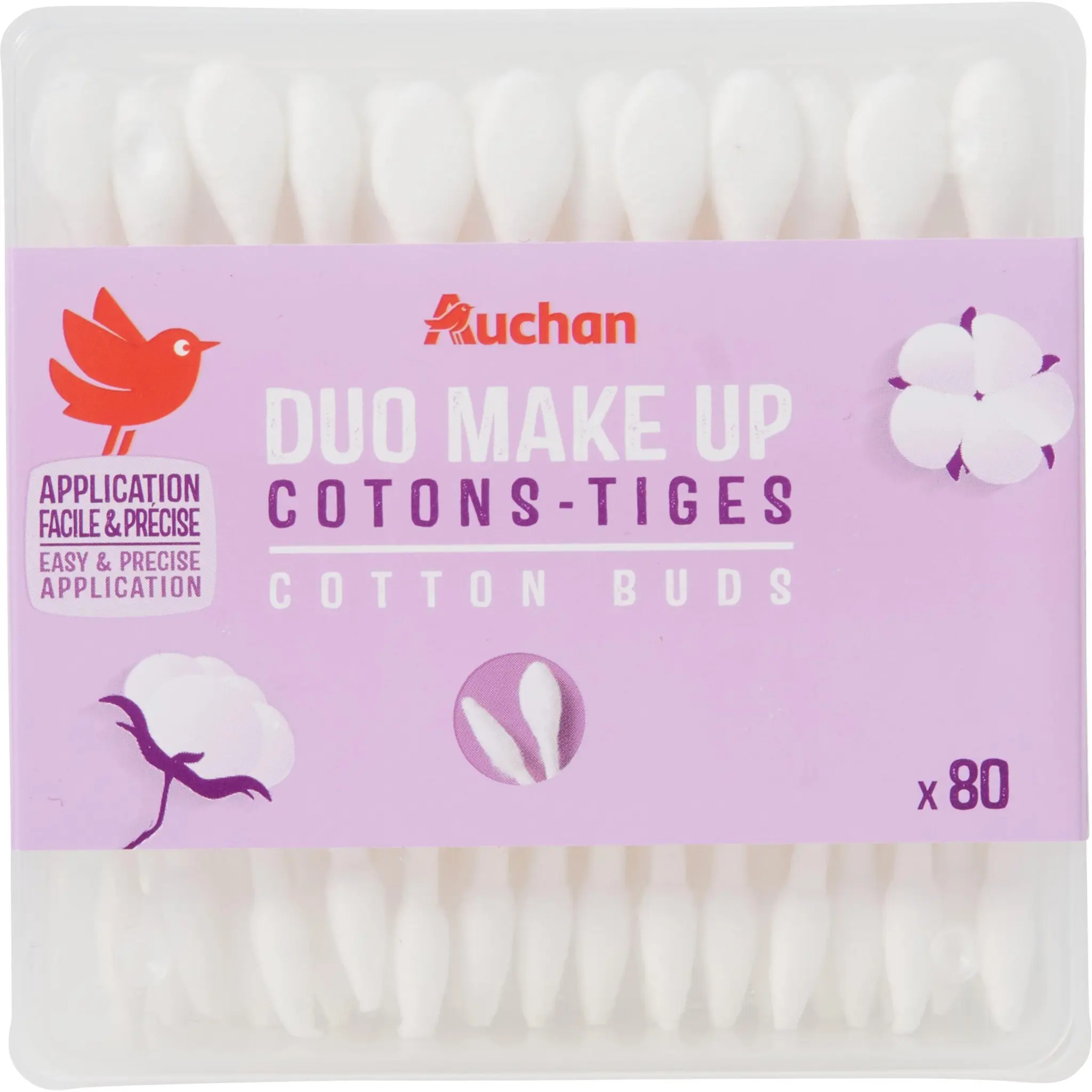 AUCHAN Cotons-tiges duo make-up