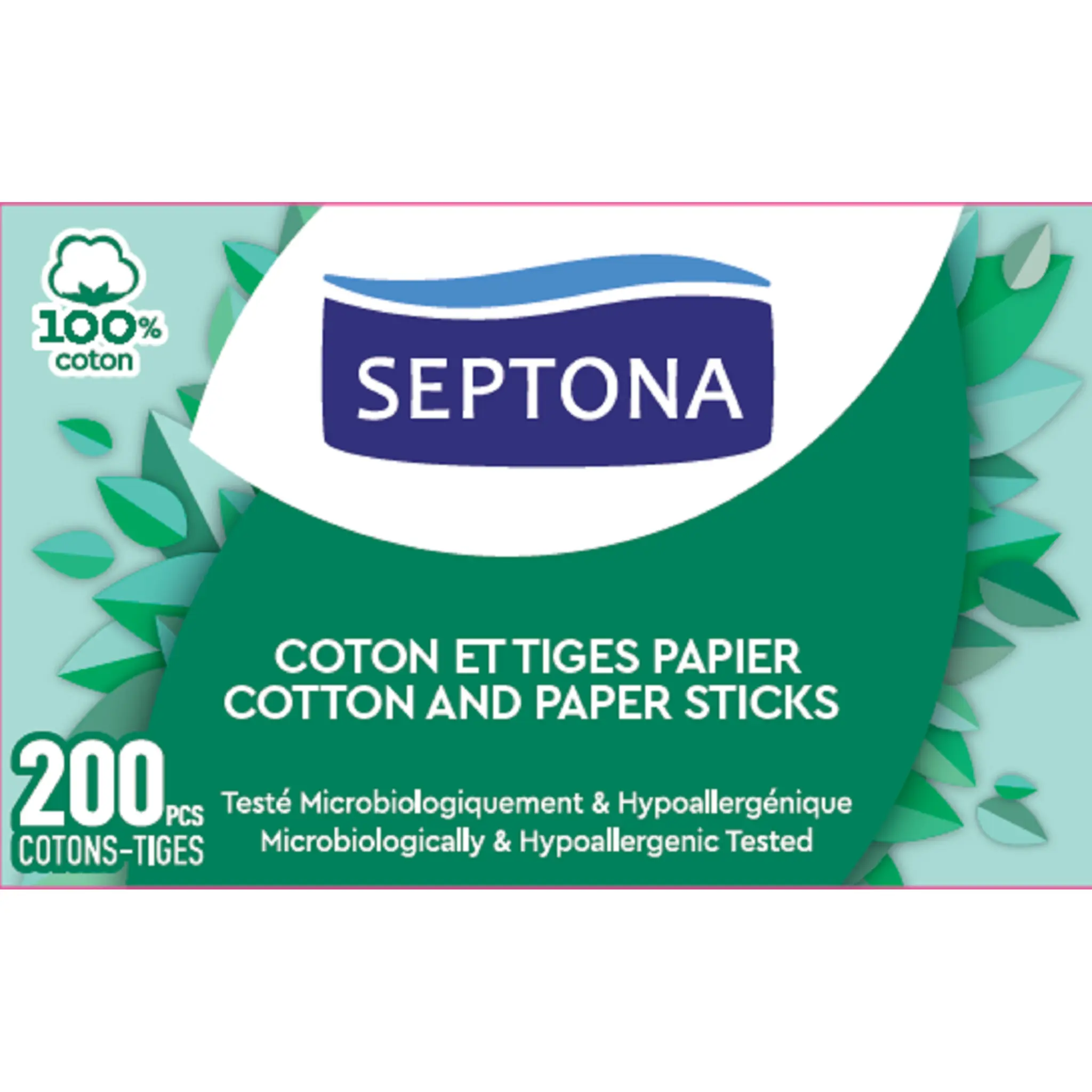 SEPTONA Cotons tiges papier 100% coton