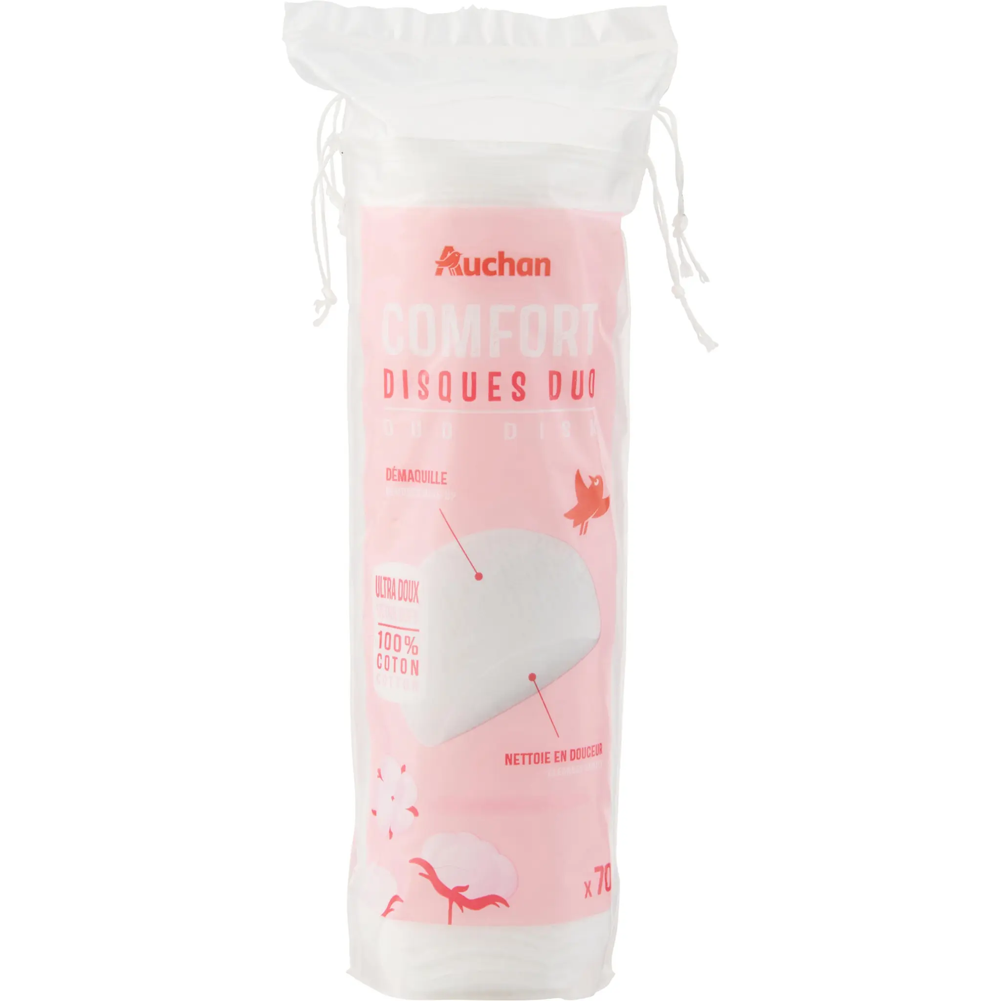 AUCHAN Comfort Disques duo à démaquiller