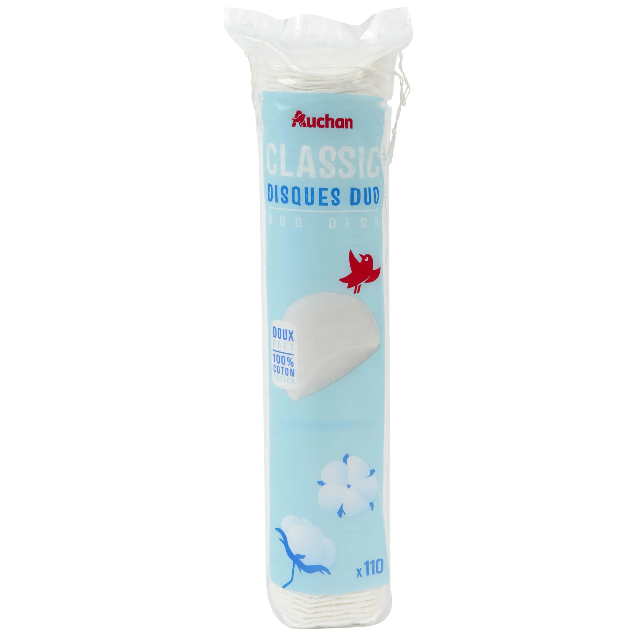 AUCHAN Classic disques cotons duo