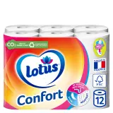 LOTUS Papier toilette blanc aquatube confort 2 épaisseurs