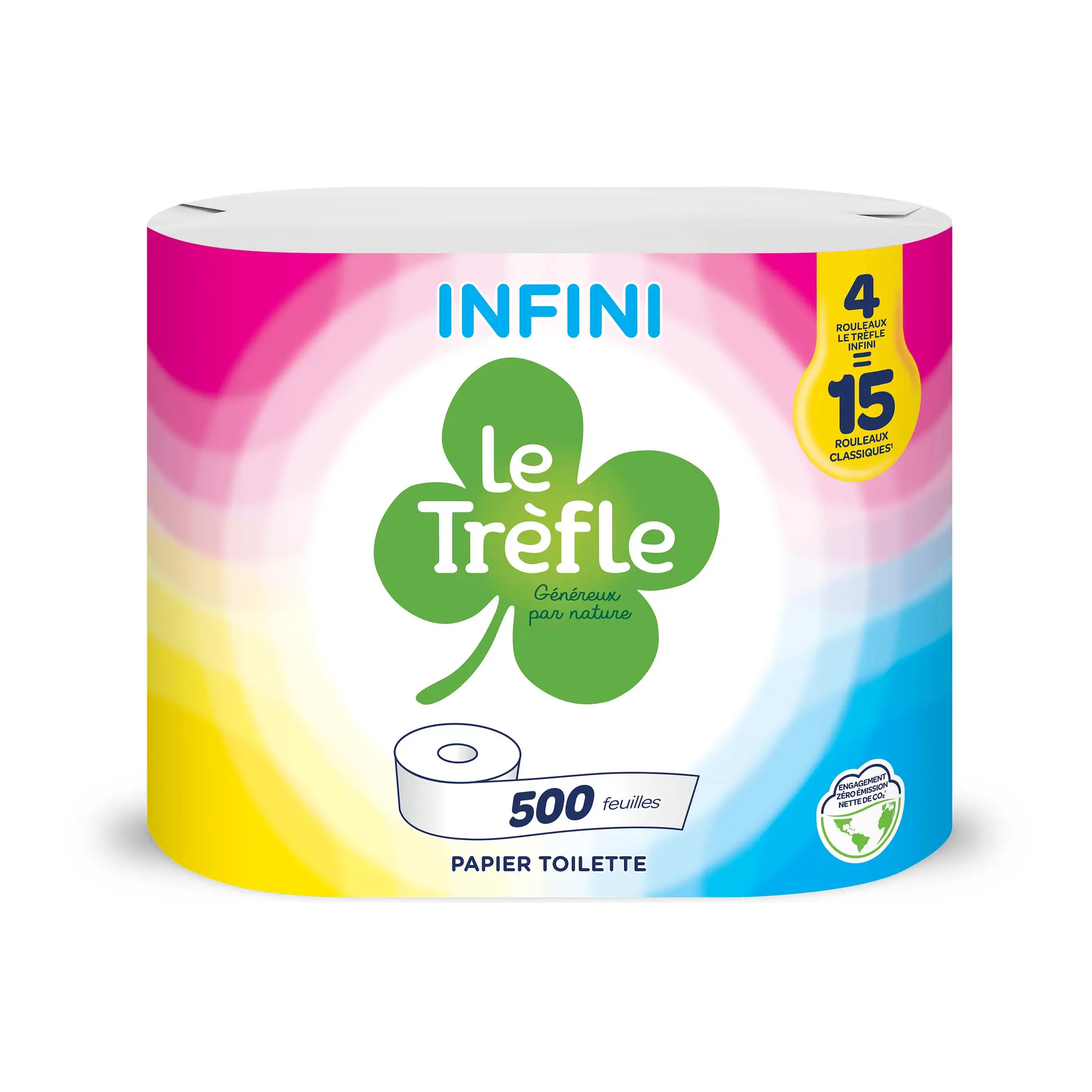 TREFLE Papier toilette blanc 2 épaisseurs