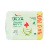 AUCHAN Lingettes papier toilette aloe vera