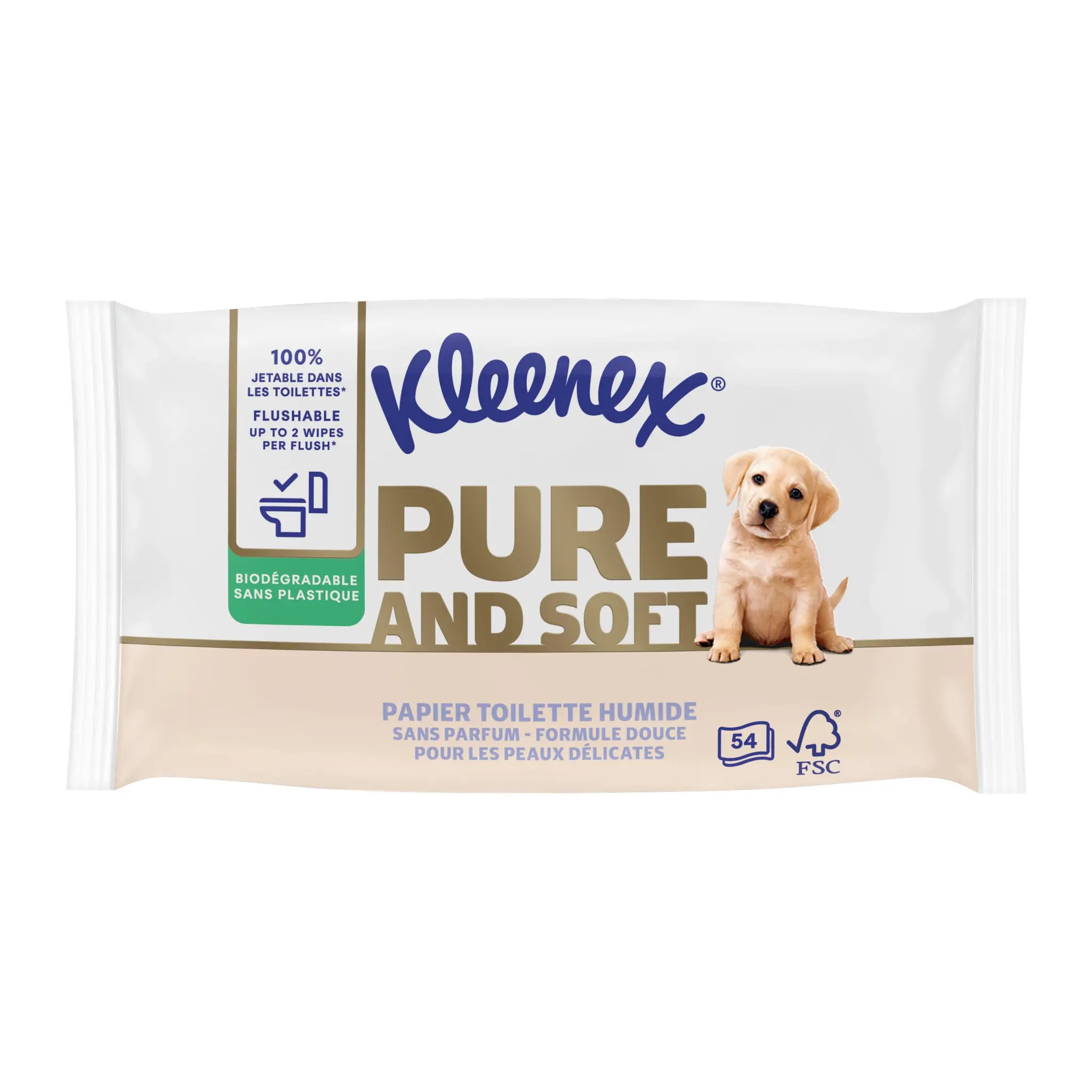 KLEENEX Papier toilette humide Pure & Soft doux