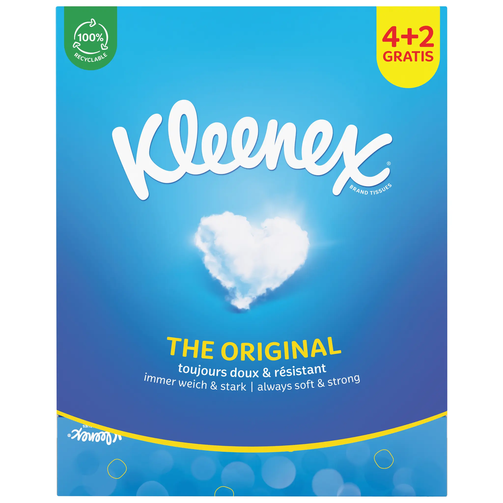 KLEENEX The Original Boîte de mouchoirs doux et résistants 3 épaisseurs