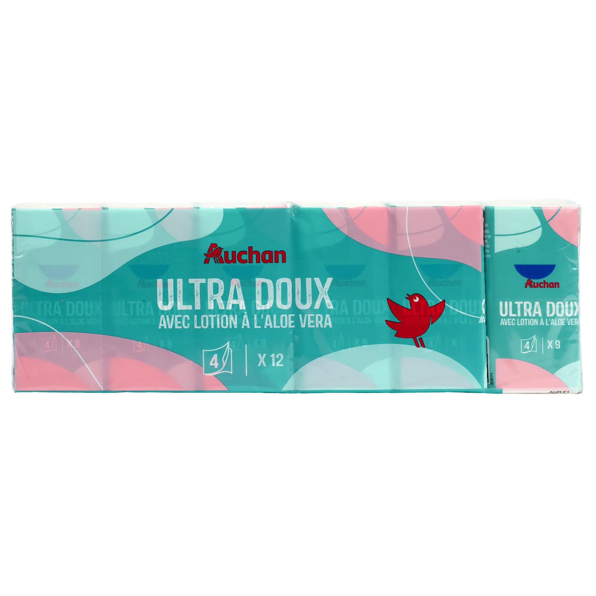 AUCHAN Paquets de mouchoirs ultra doux 4 épaisseurs