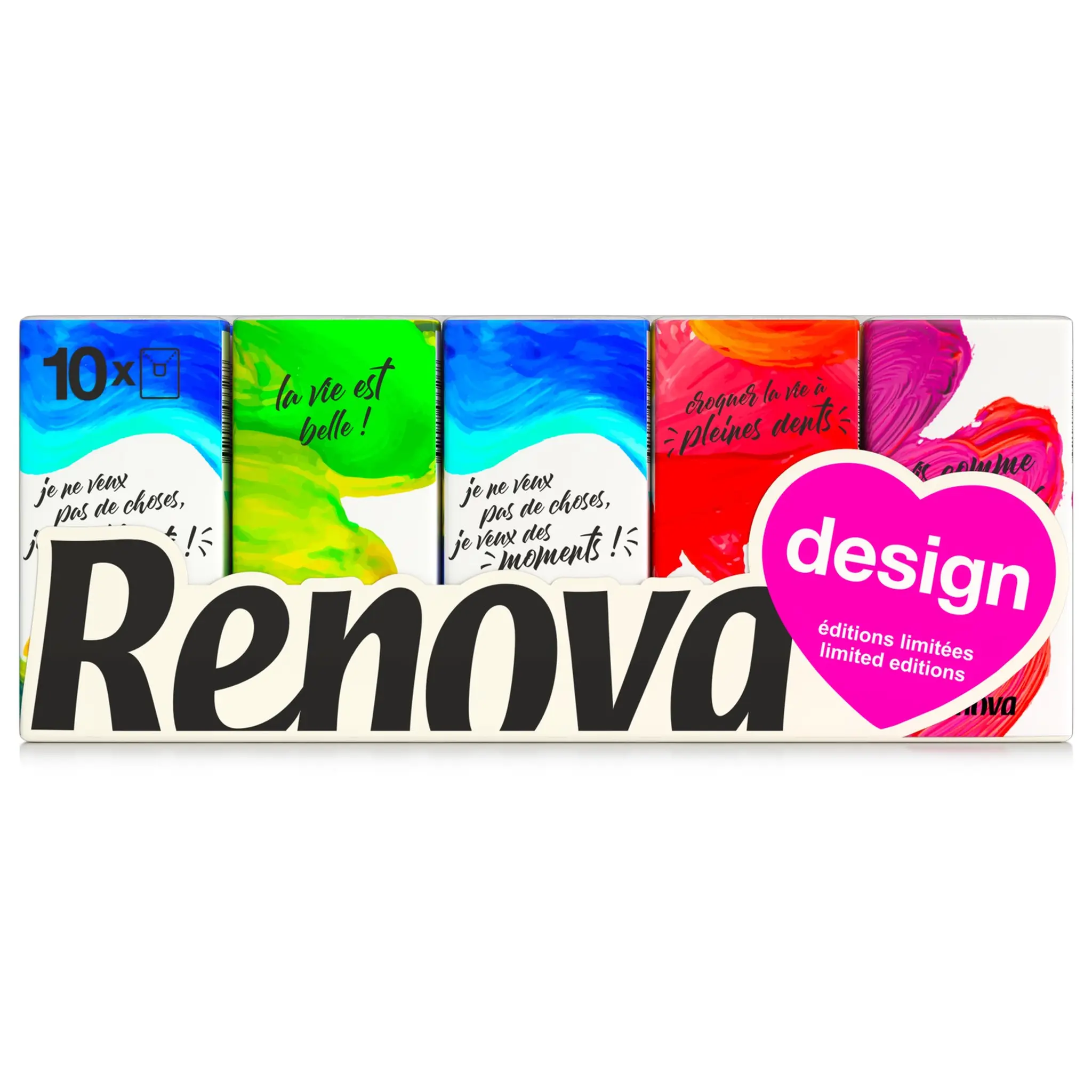 RENOVA Paquets de mouchoirs 4 épaisseurs festive