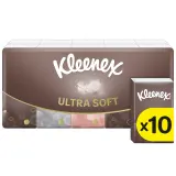 KLEENEX Paquets de mouchoirs ultra soft 3 épaisseurs
