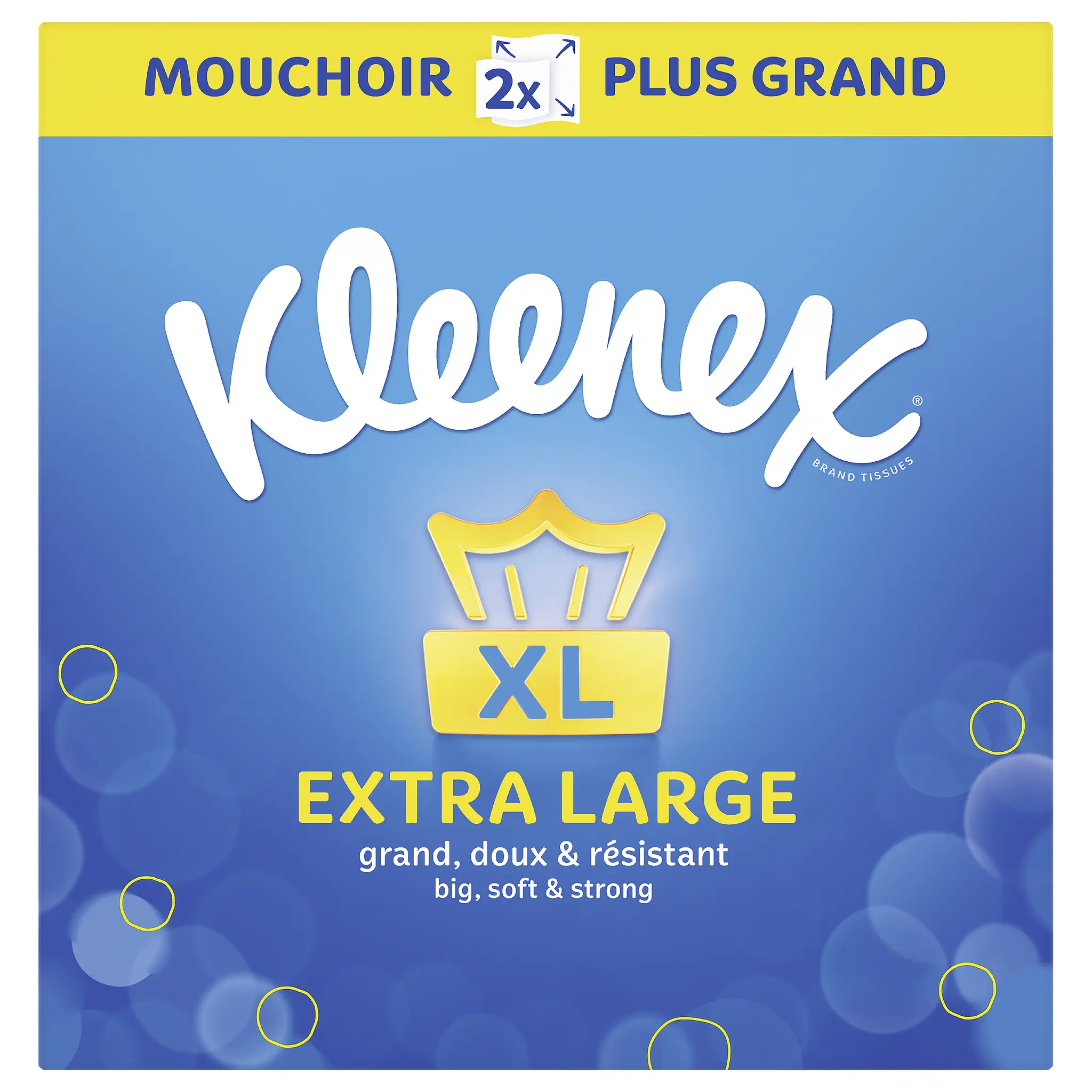 KLEENEX Boite de mouchoirs originale grand doux & résistant XL