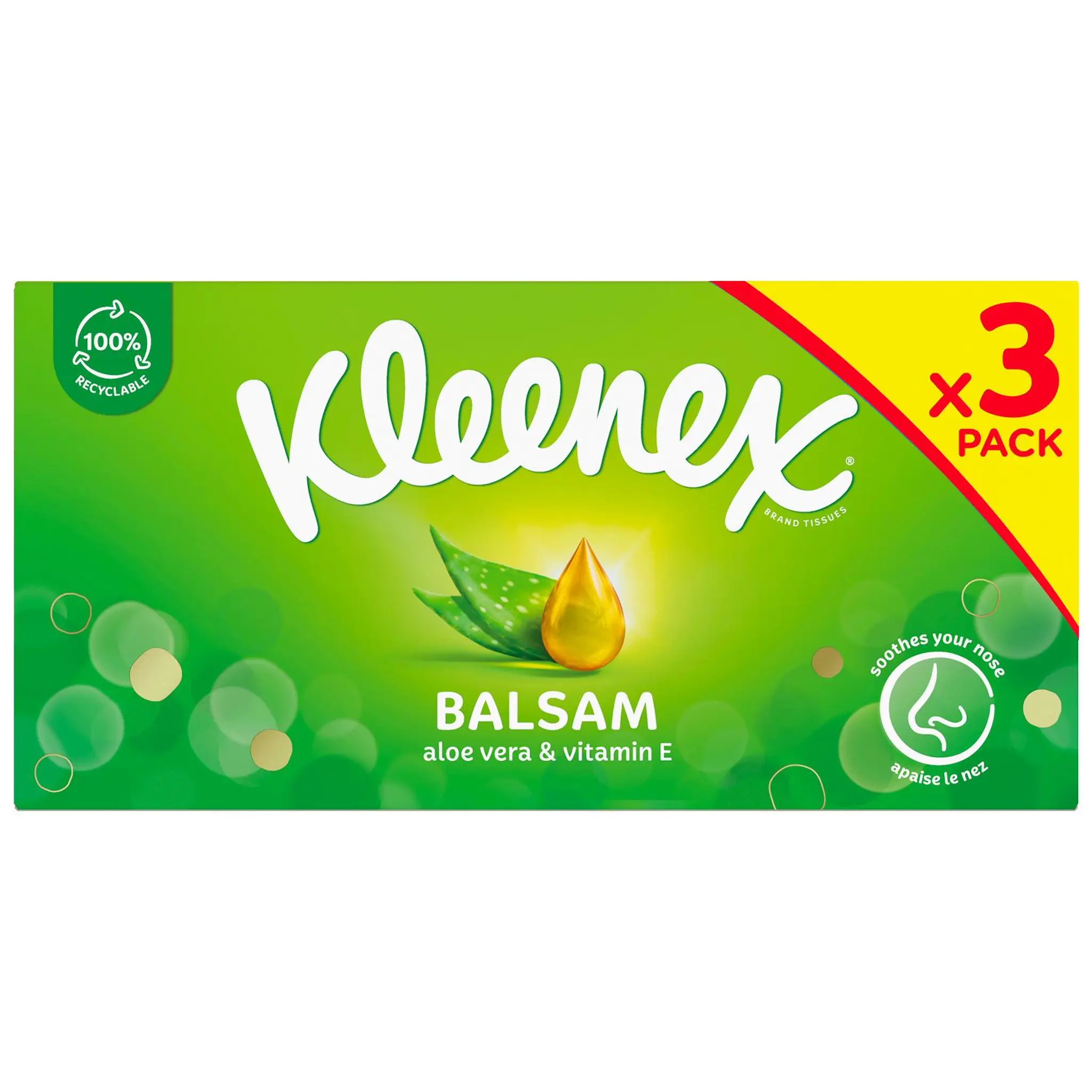 KLEENEX Mouchoirs boîte balsam apaisant