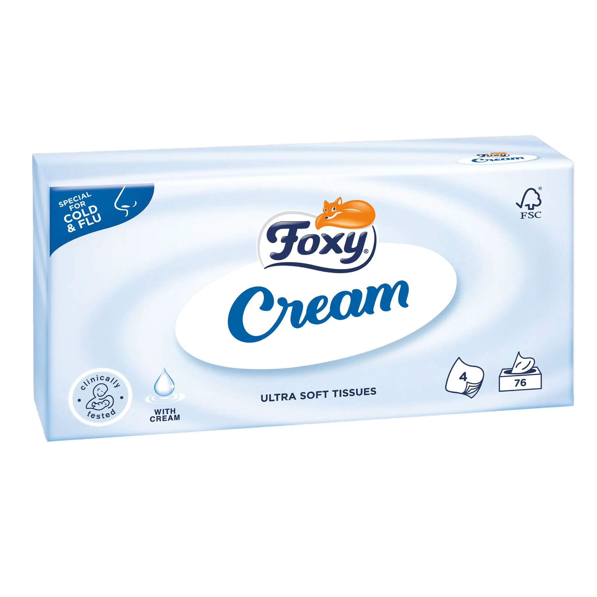 FOXY Boîte de mouchoirs Cream 4 épaisseurs