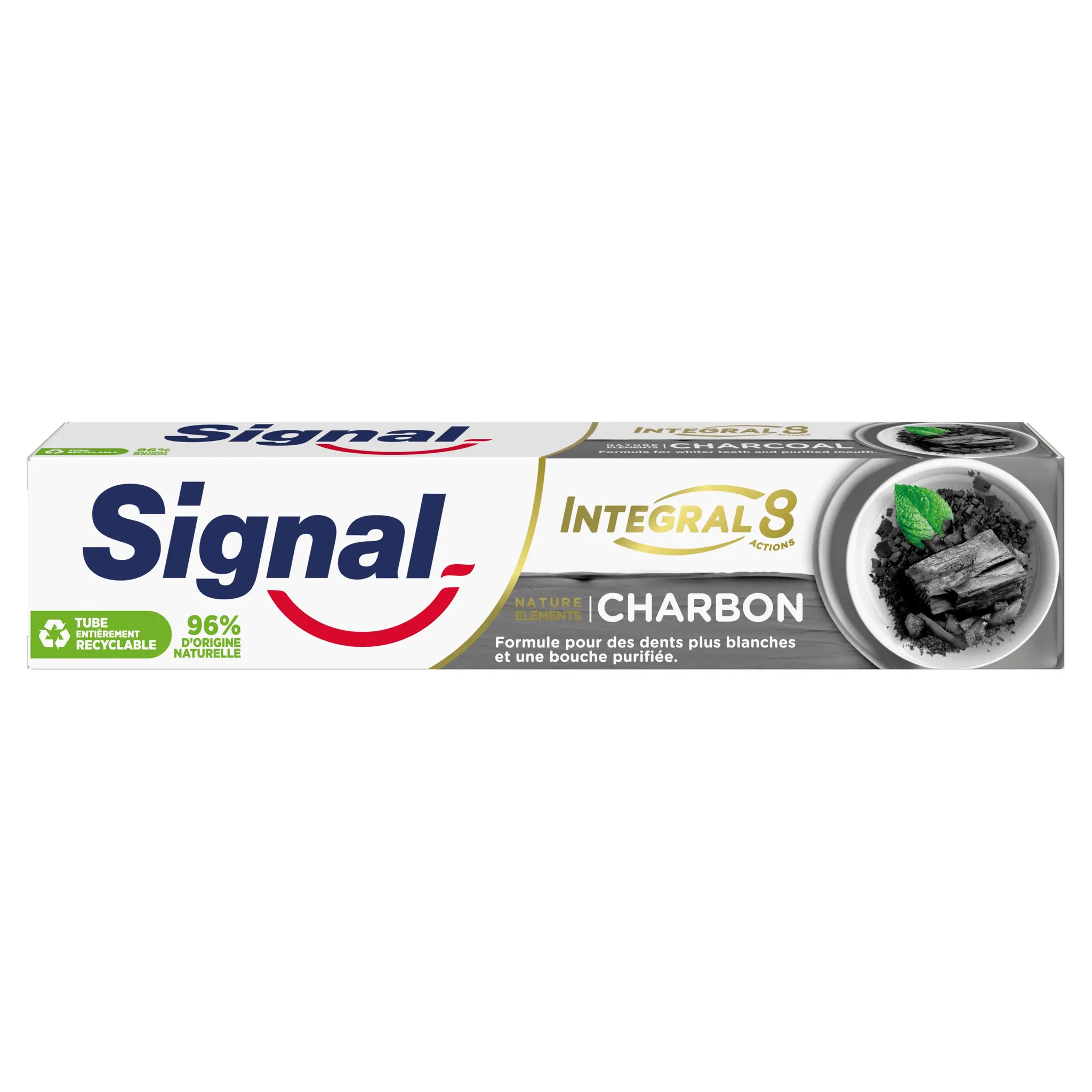 SIGNAL Dentifrice antibactérien Nature Eléments charbon blancheur & détox
