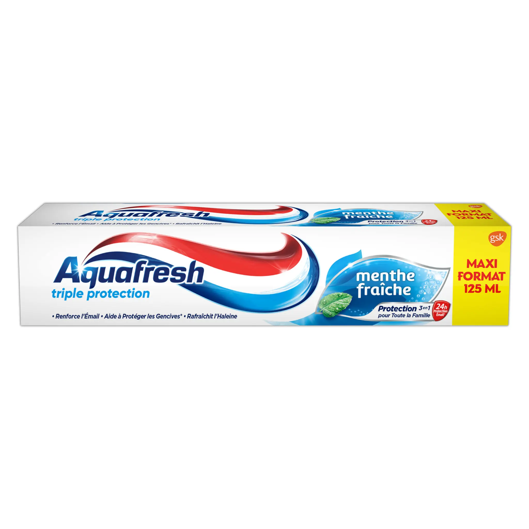 AQUAFRESH Dentifrice triple protection menthe fraîche