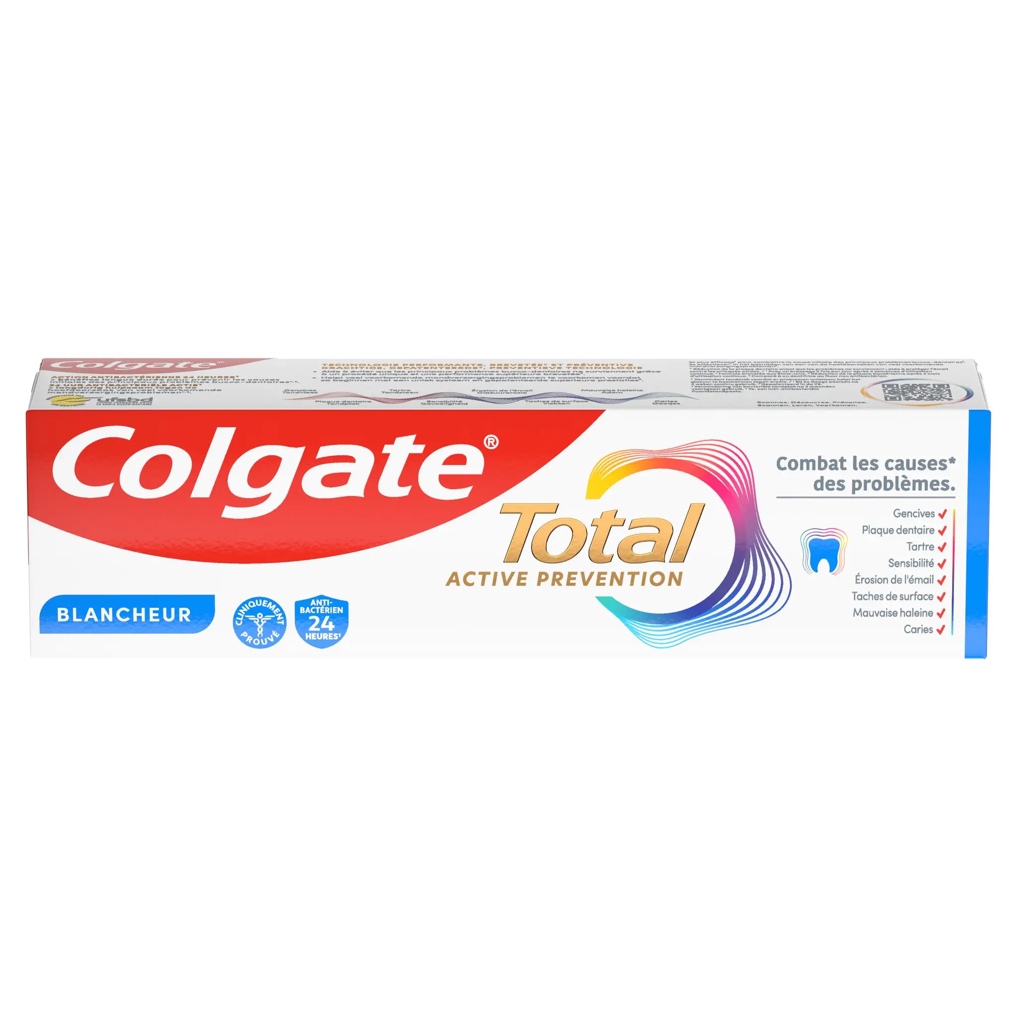 COLGATE Total active prévention Dentifrice blancheur