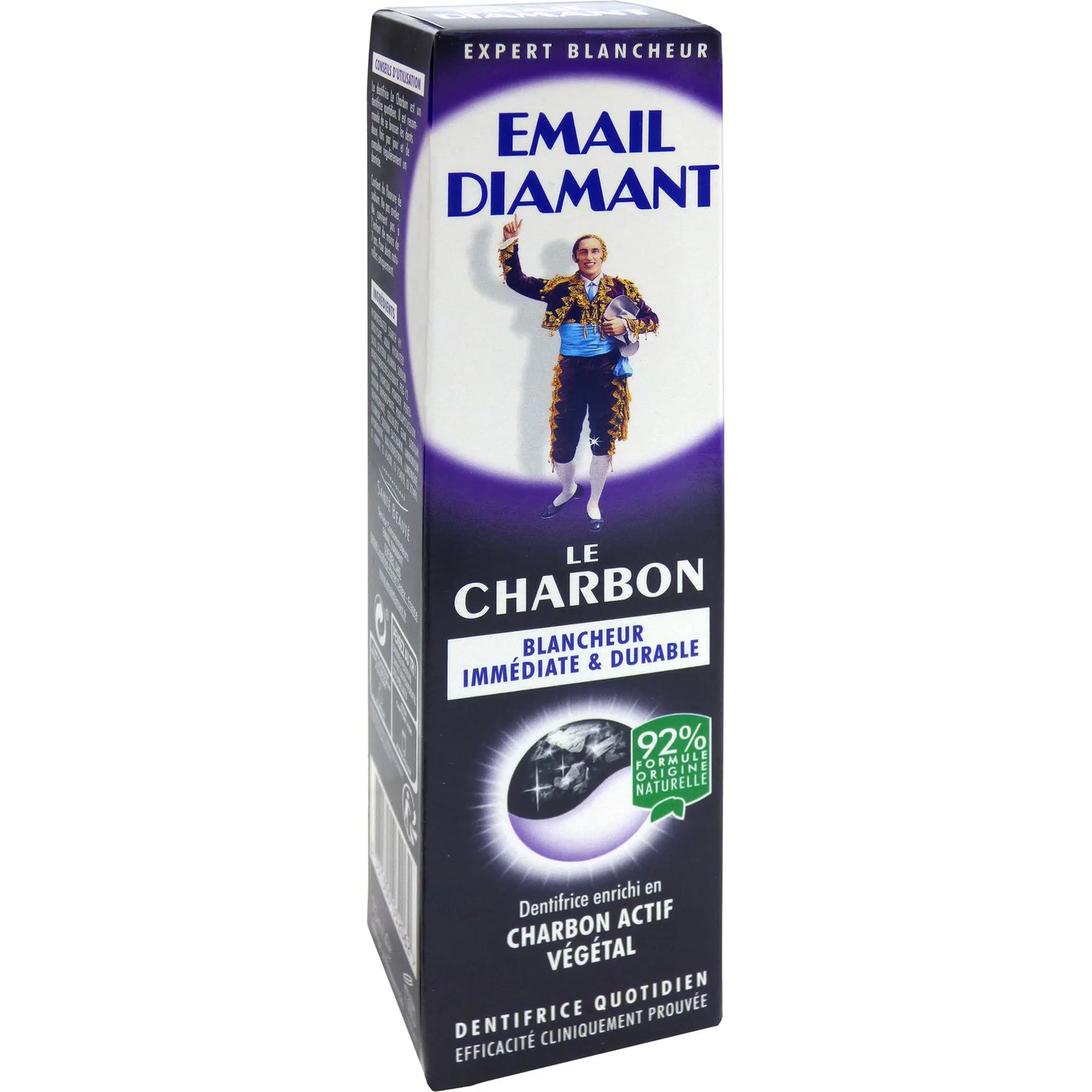 EMAIL DIAMANT Dentifrice au charbon blancheur immédiate & durable