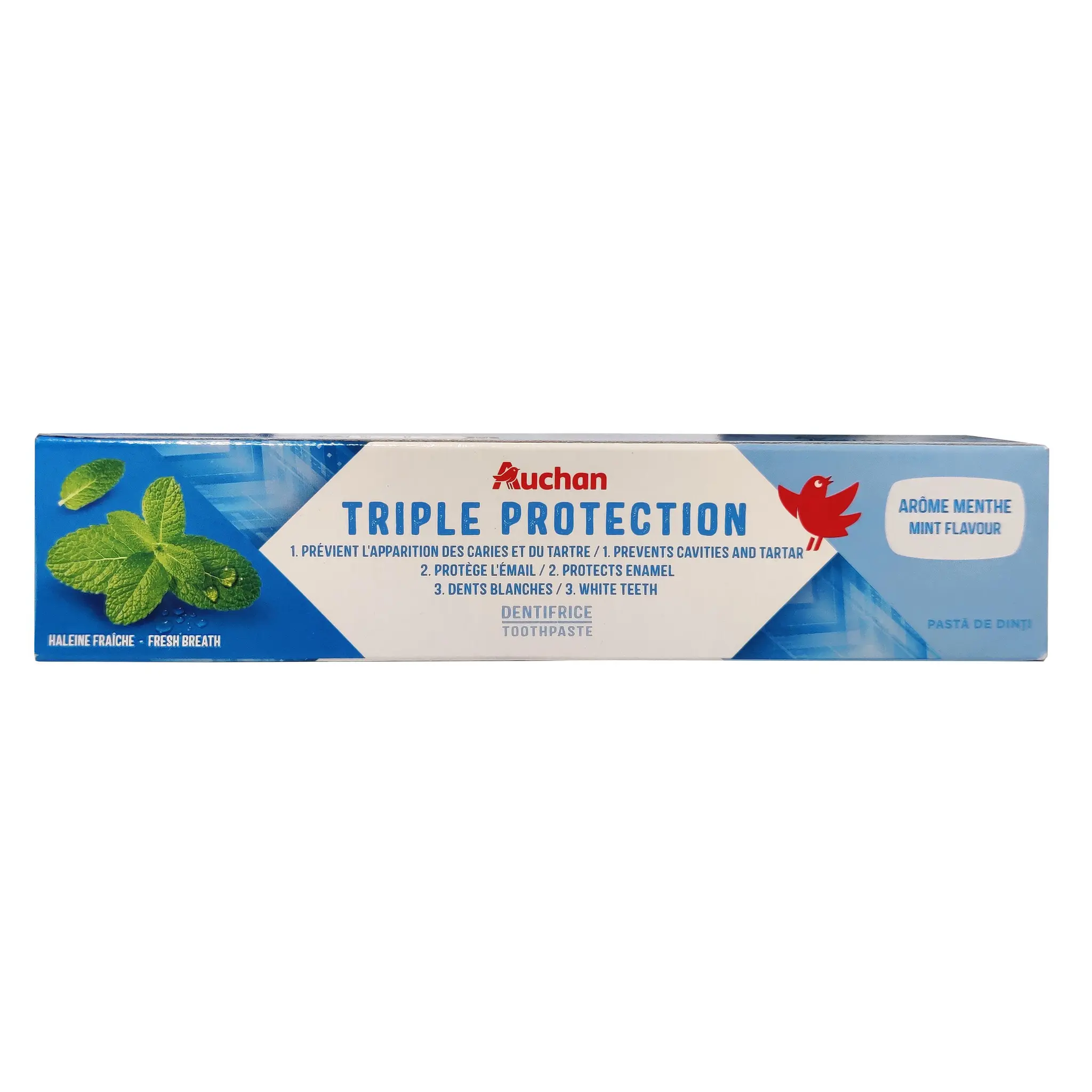 AUCHAN Dentifrice triple protection 3en1