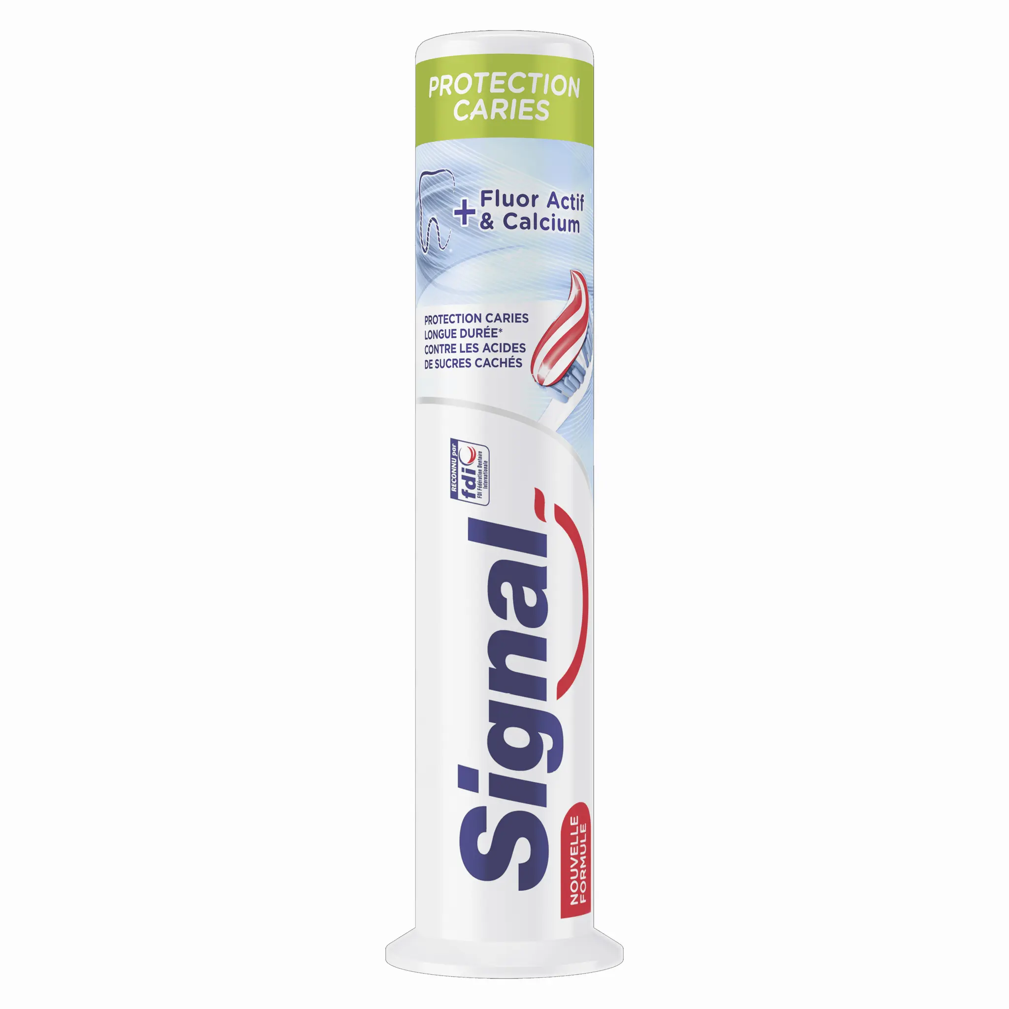 SIGNAL Dentifrice doseur protection caries fluor & calcium