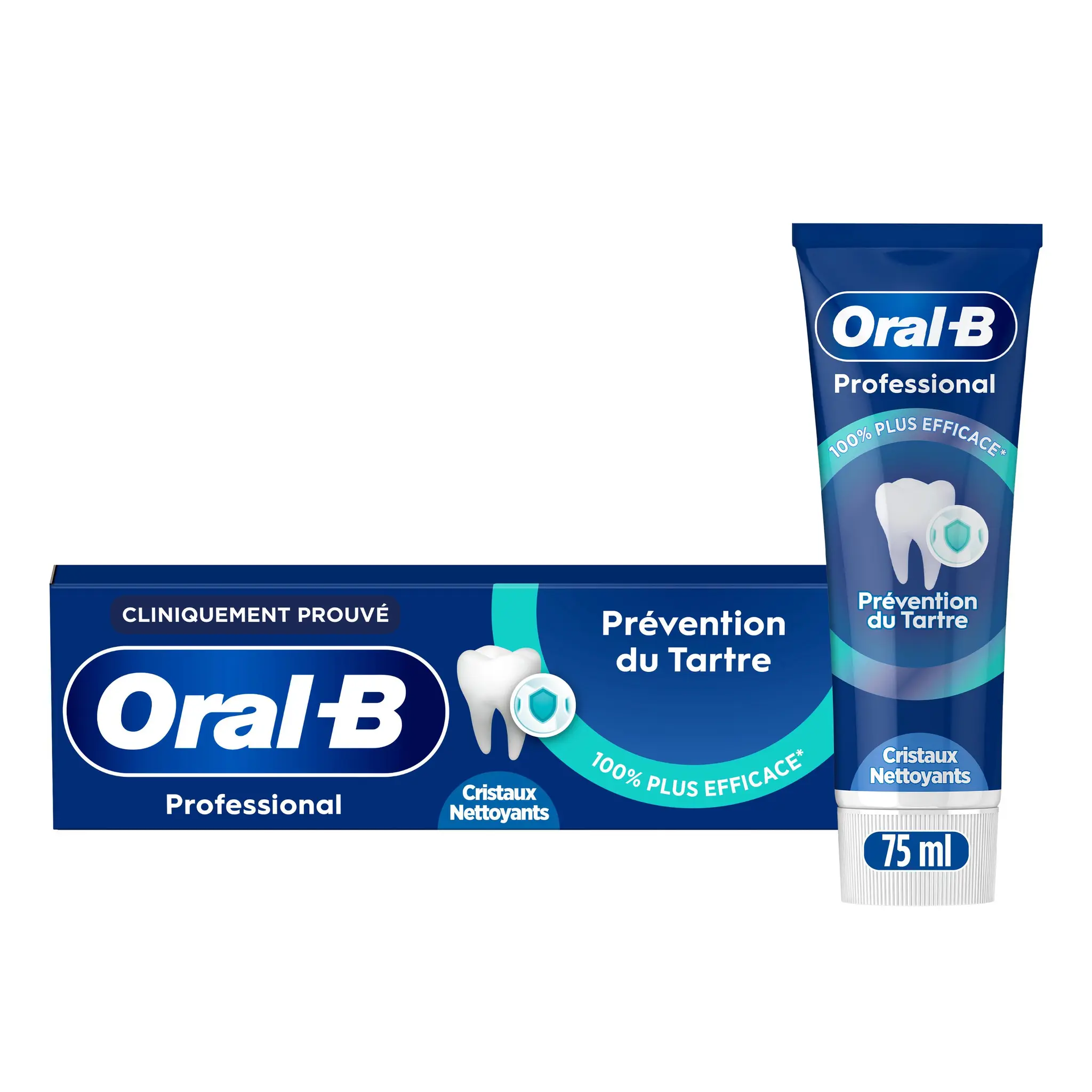 ORAL-B advanced Dentifrice prévention du tartre menthe verte cristaux nettoyants 100% plus efficace