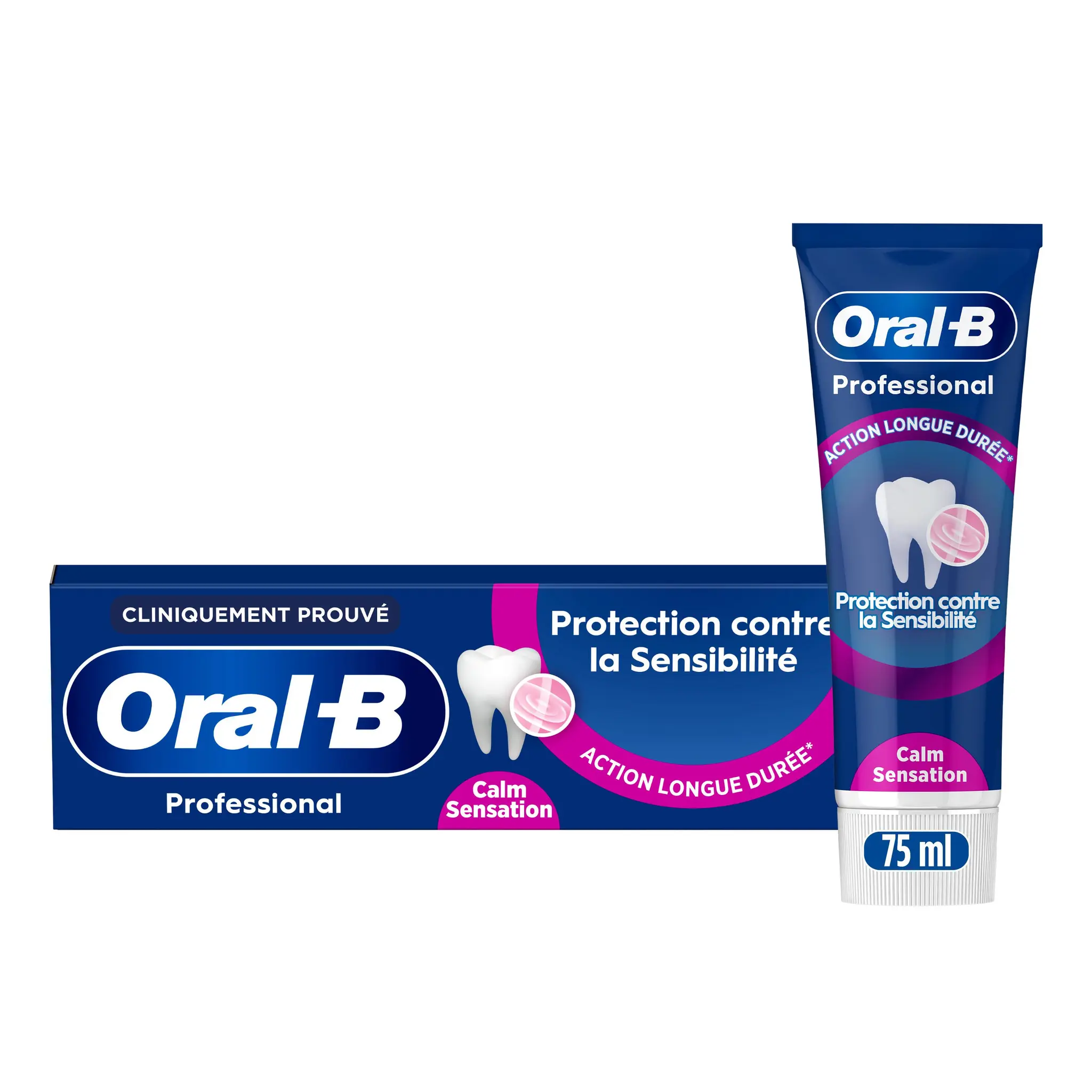ORAL-B advanced Dentifrice protection contre la sensibilité eucalyptus menthe poivrée action longue durée calm sensation