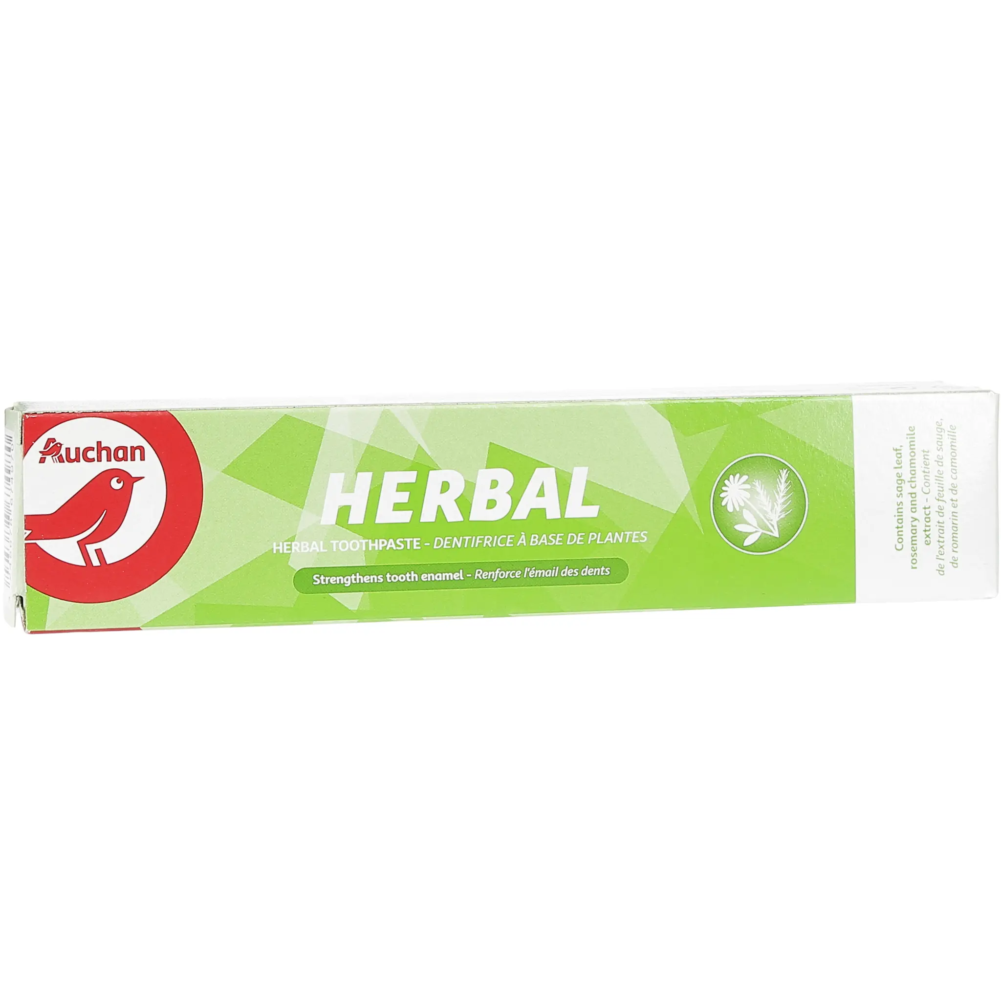 AUCHAN Dentifrice aux herbes