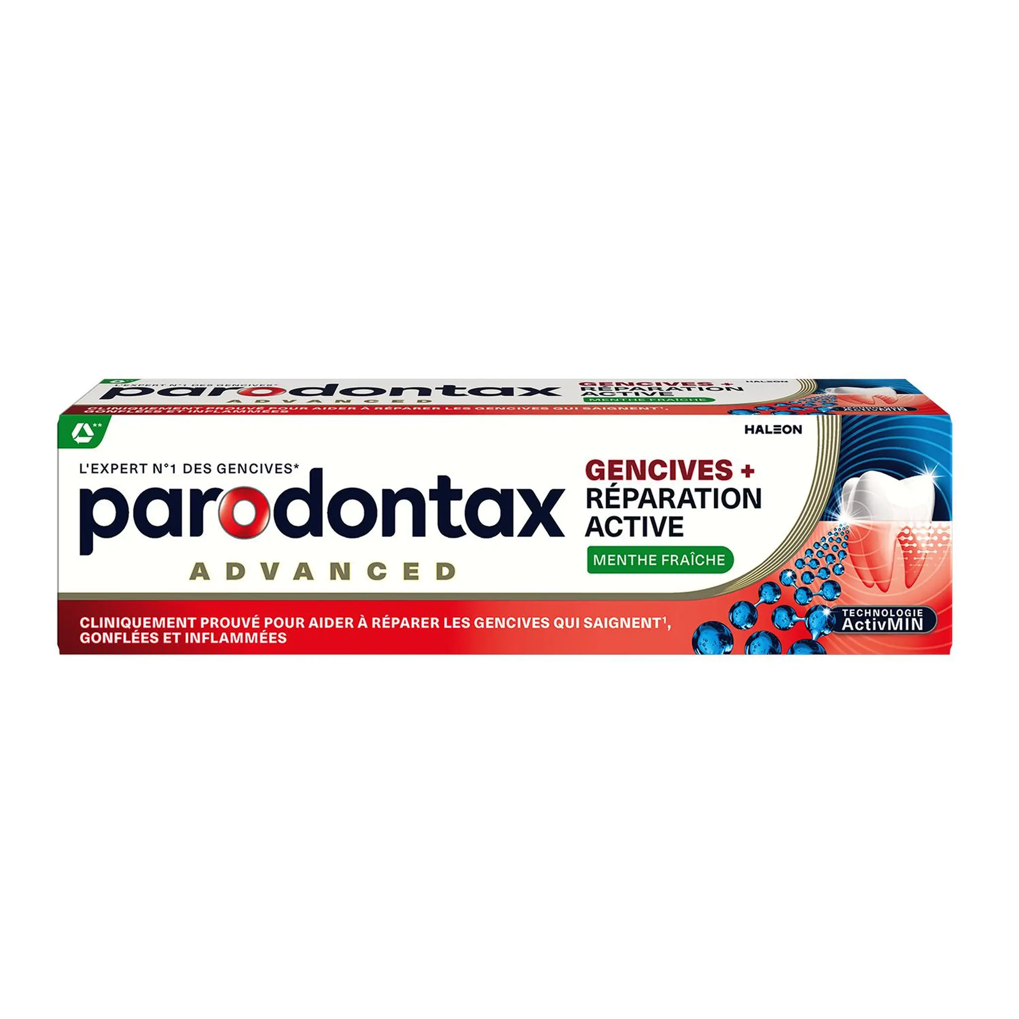 PARODONTAX Dentifrice réparation active gencives menthe fraîche