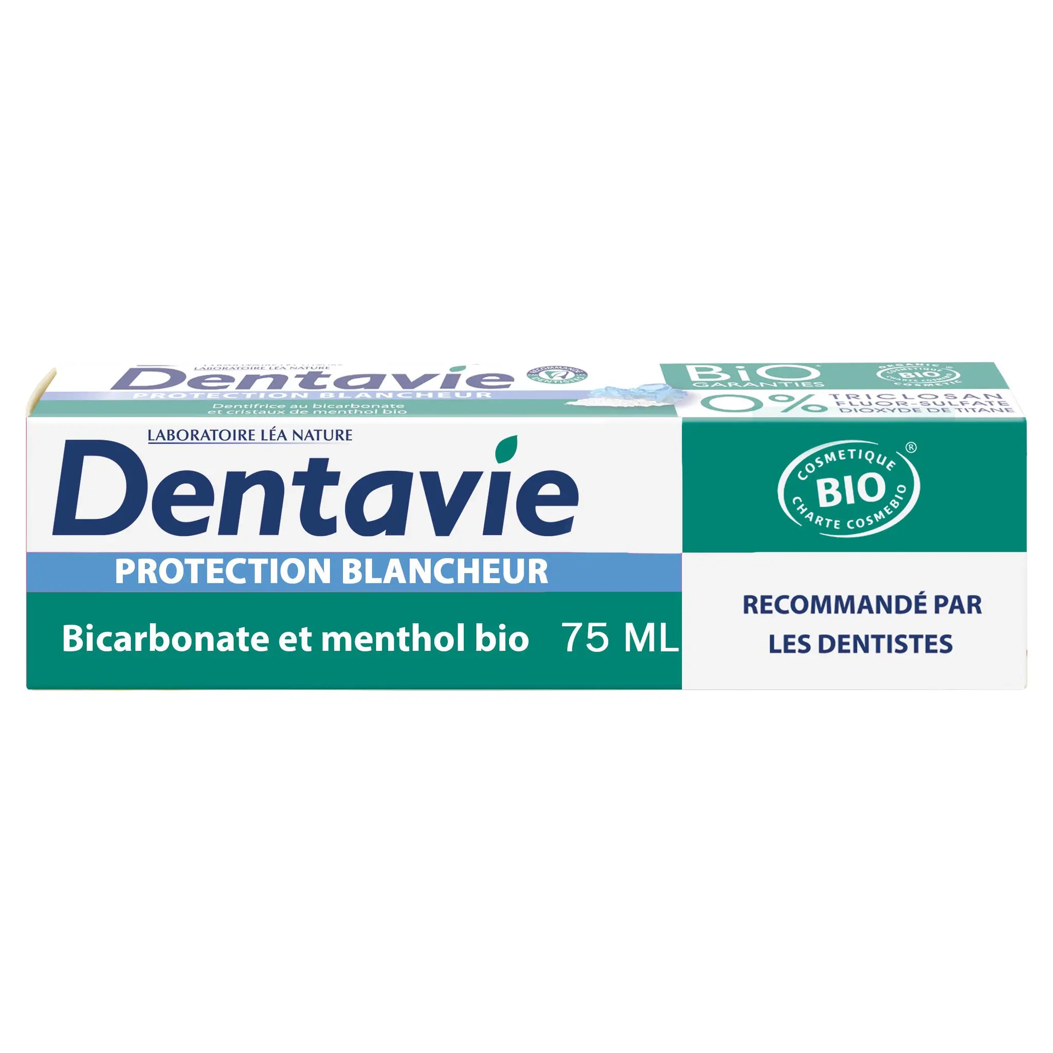 DENTAVIE Dentifrice soin blancheur bio