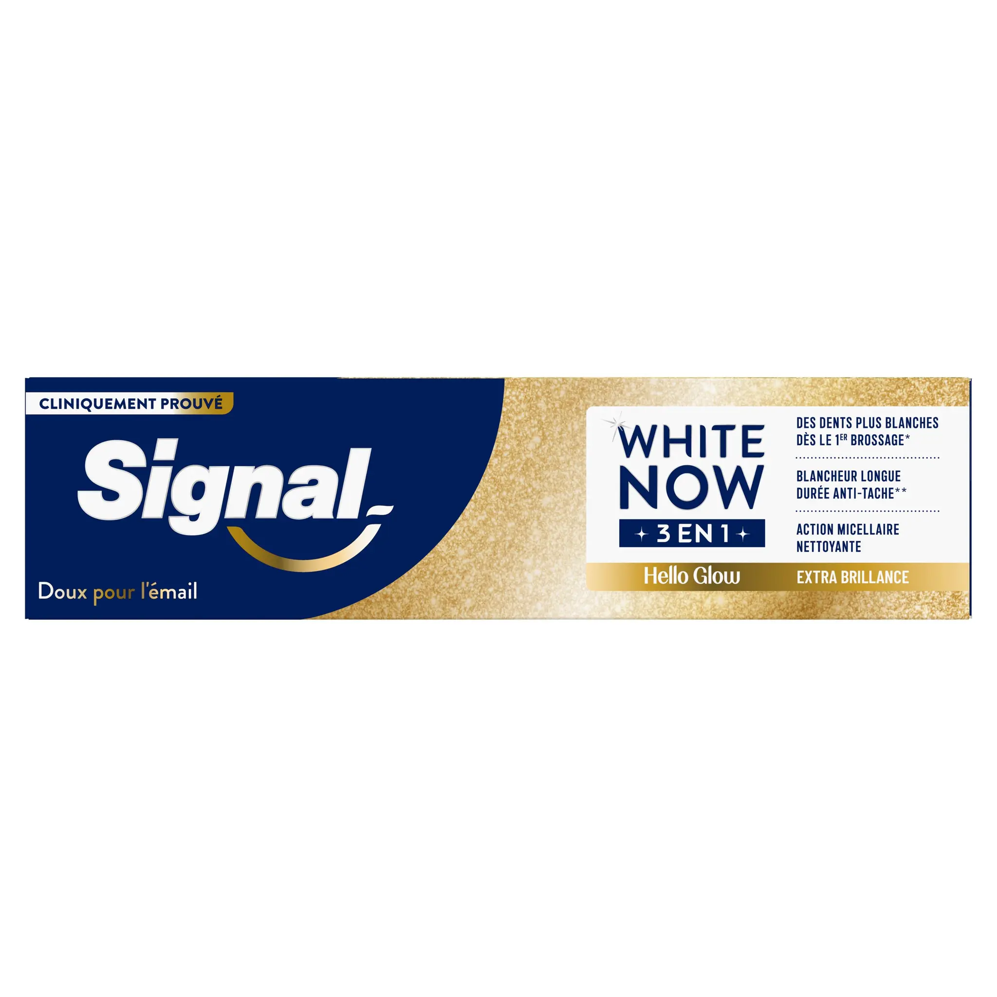 SIGNAL White now 3en1 Helloglow dentifrice extra brillance