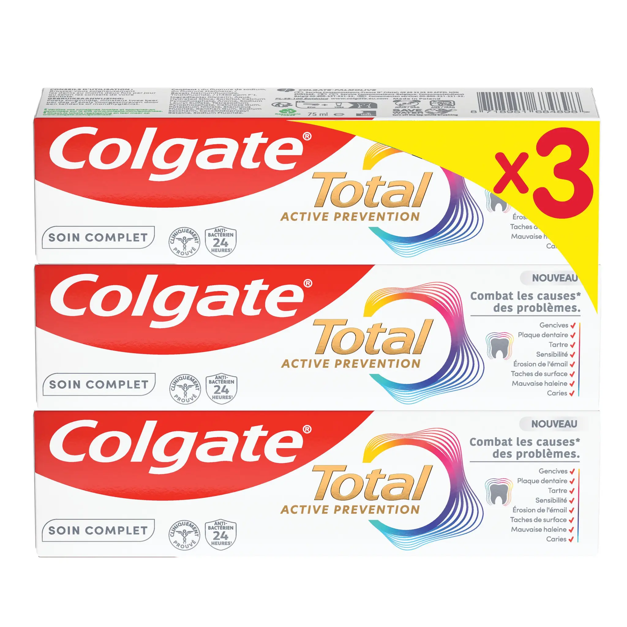 COLGATE Total dentifrice active prévention soin complet