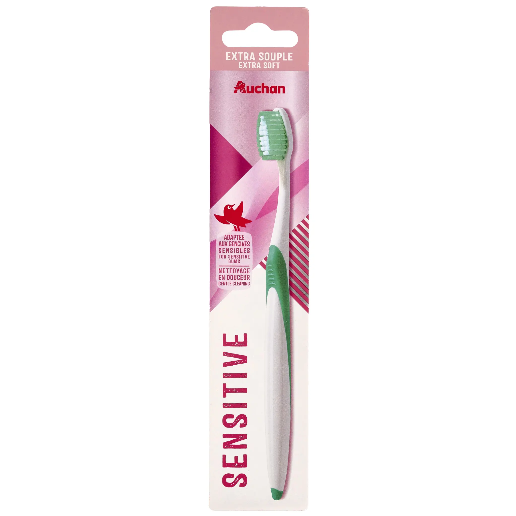 AUCHAN Brosse à dents sensitive extra souple