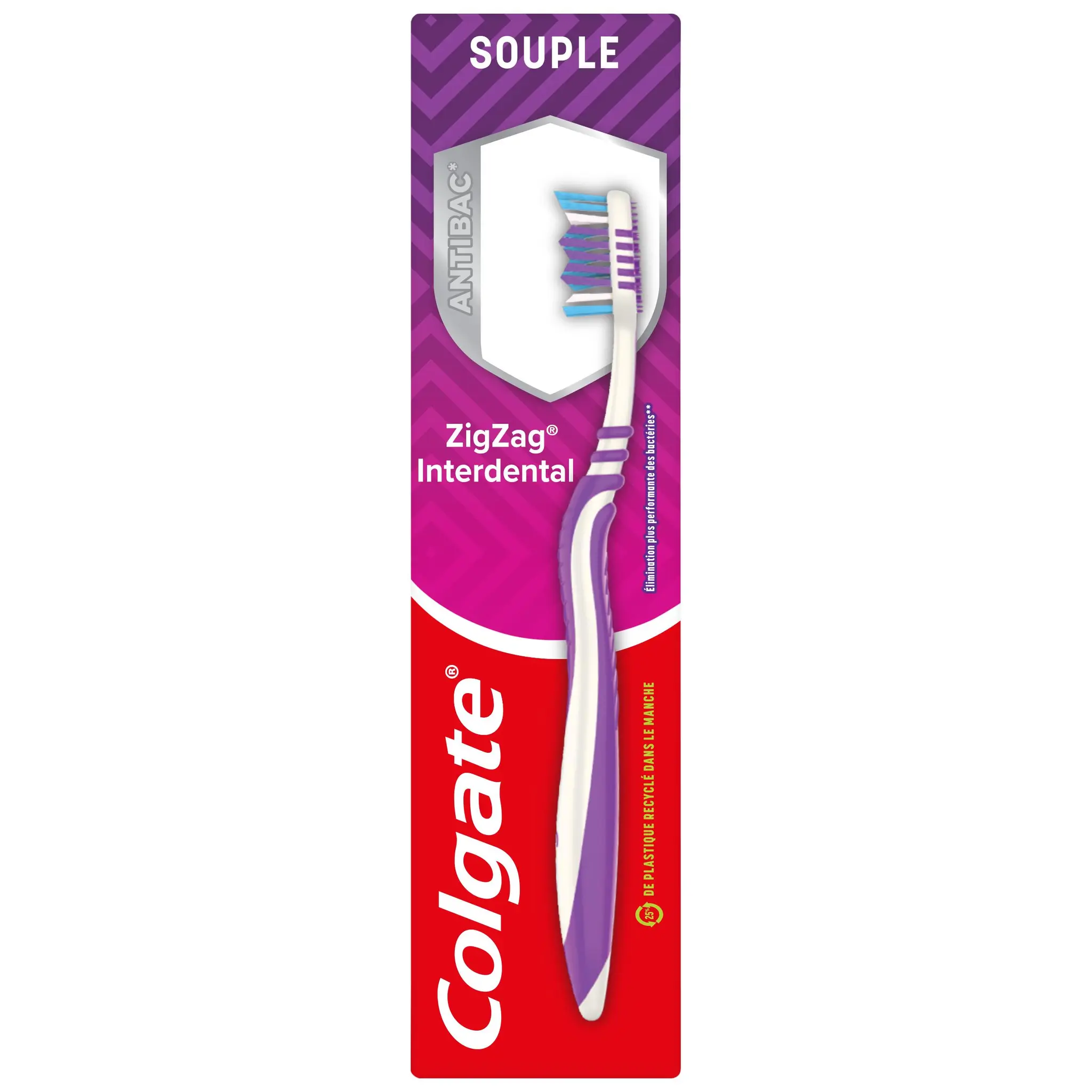 COLGATE Brosse à dents zigzag interdentaire souple