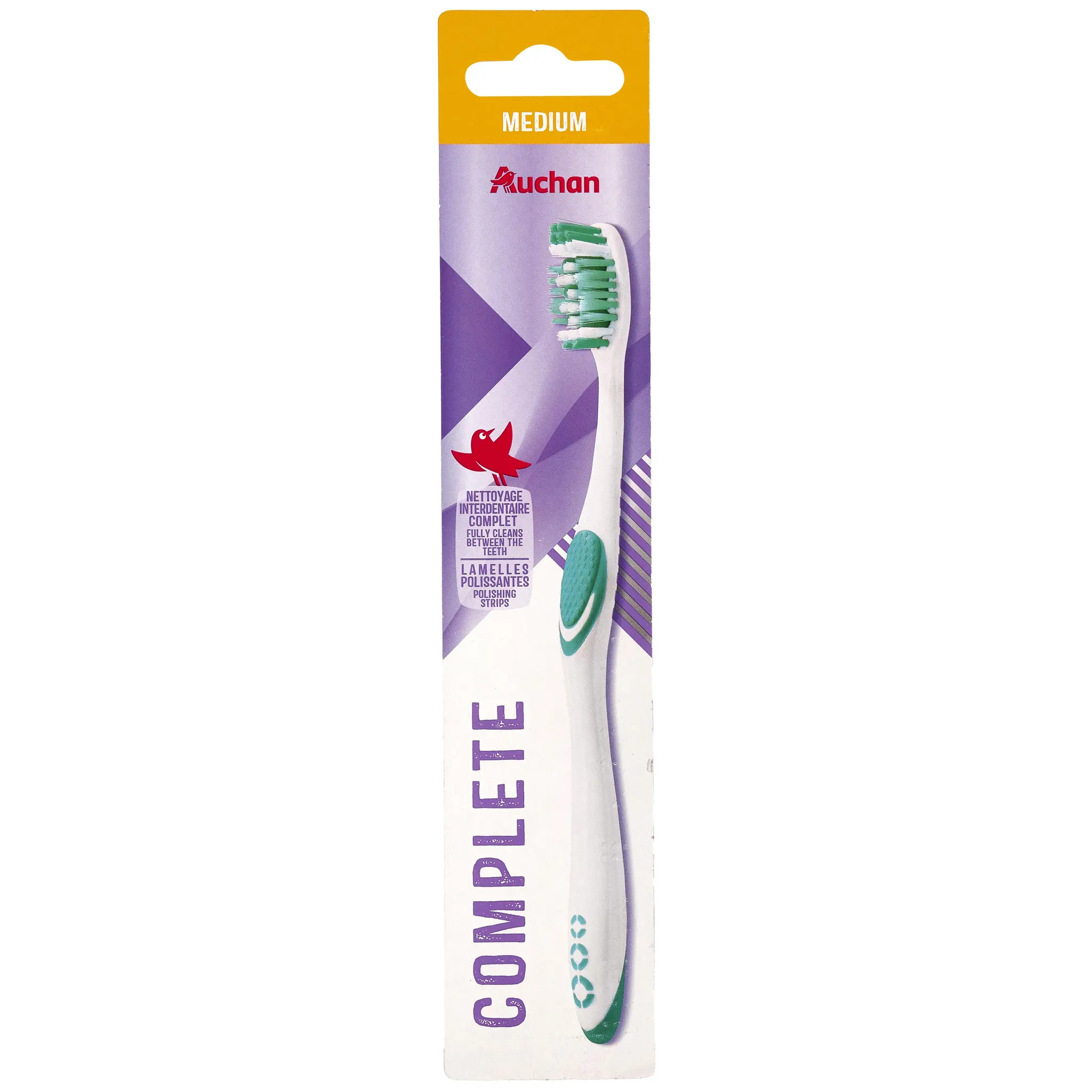 AUCHAN Brosse à dents medium complete