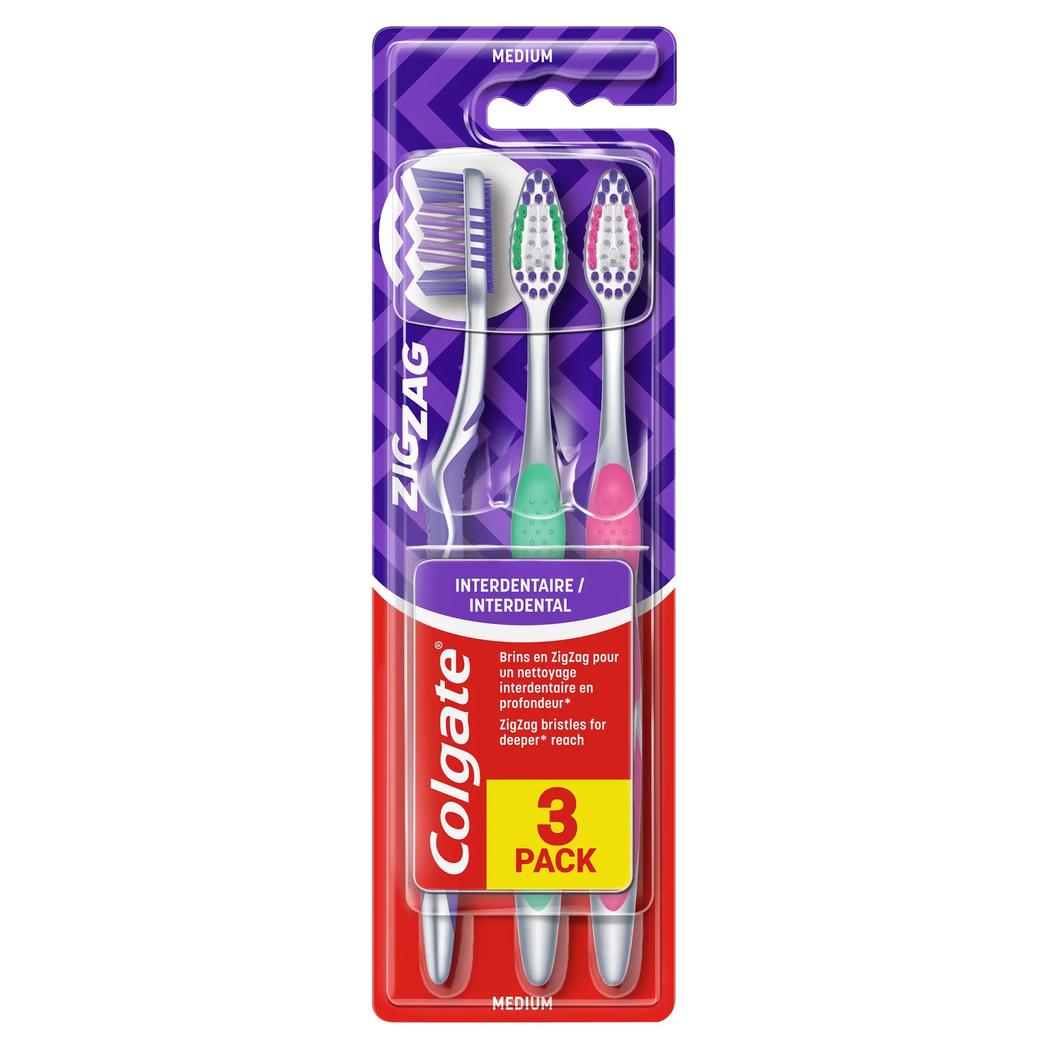 COLGATE Brosse à dents zig-zag medium