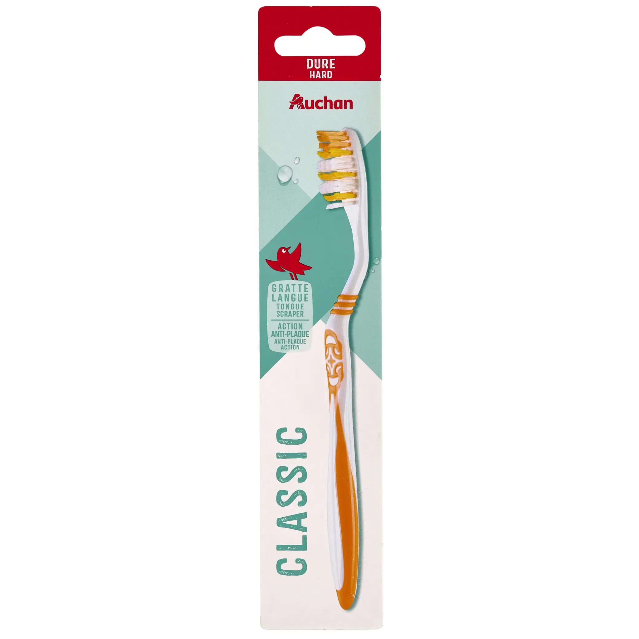 AUCHAN Brosse à dents dure