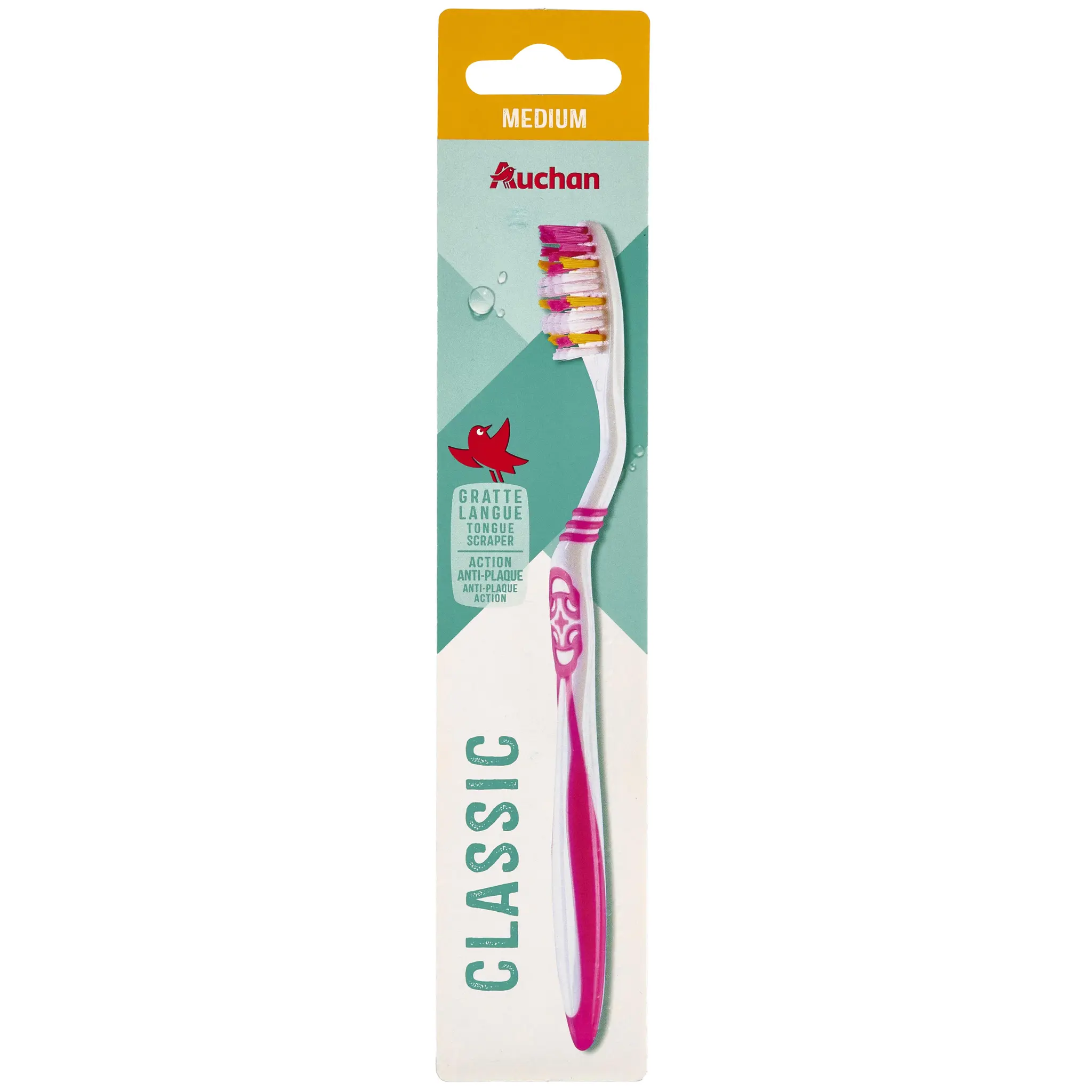 AUCHAN Brosses à dents classic medium