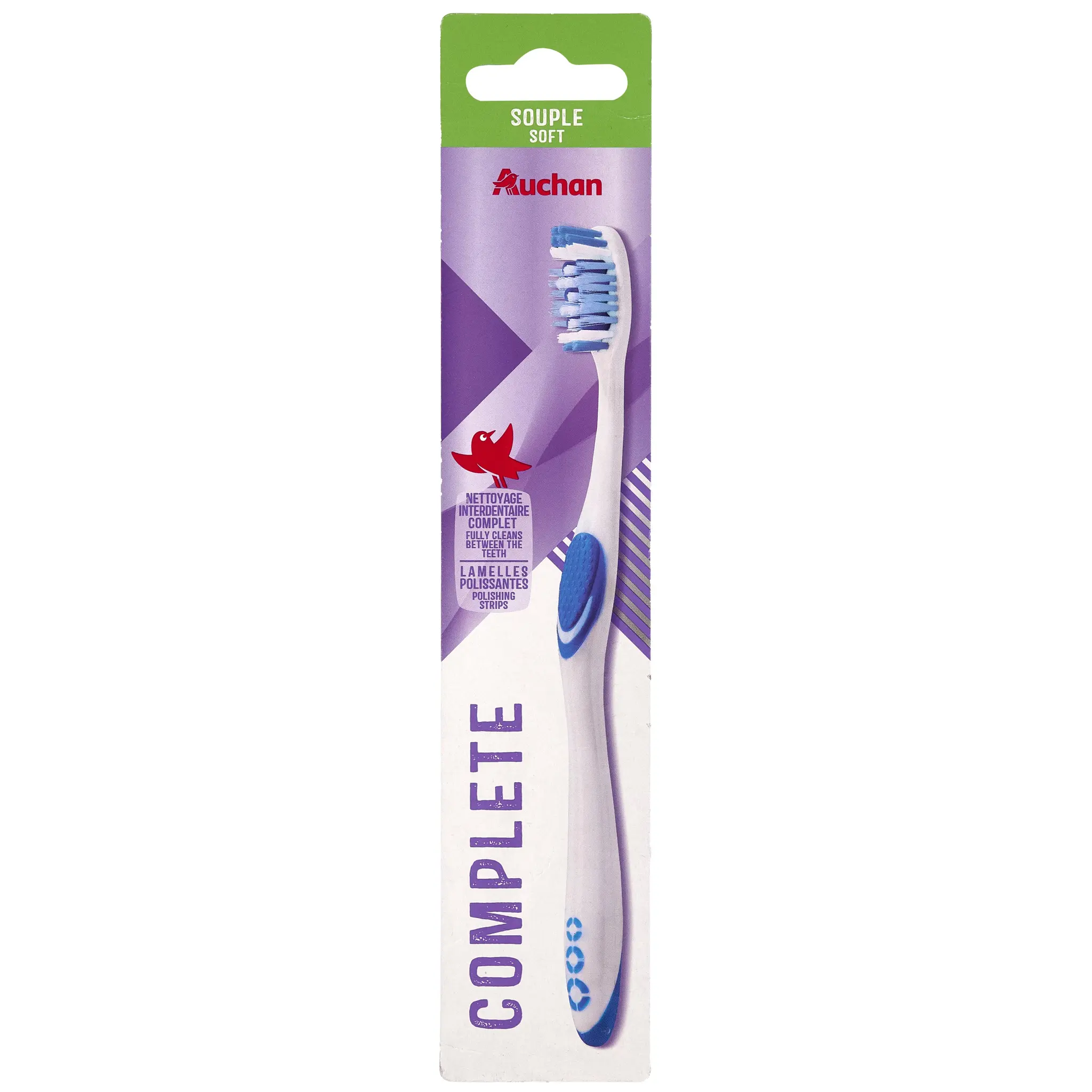 AUCHAN Brosse à dents complète souple