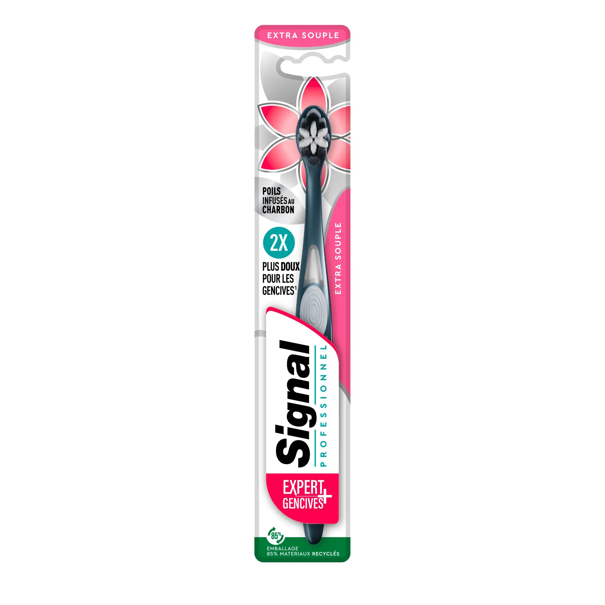 SIGNAL Brosse à dents expert gencives charbon extra souple