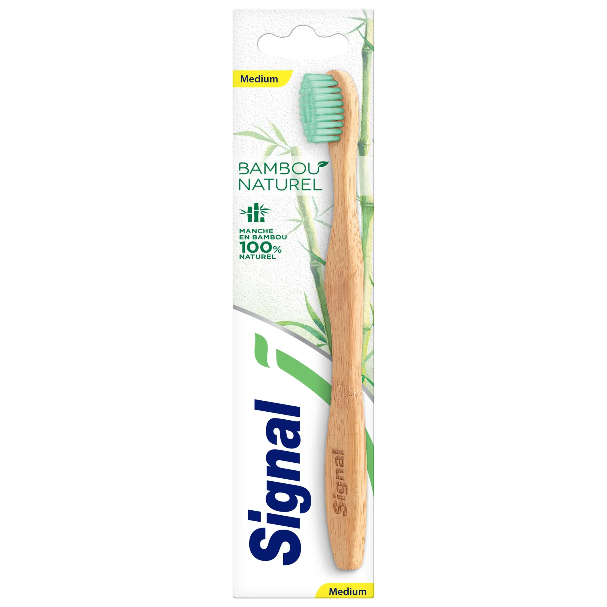 SIGNAL Brosse à dents bambou naturel medium