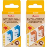 AUCHAN Recharge pour brosse à dents à tête interchangeable medium