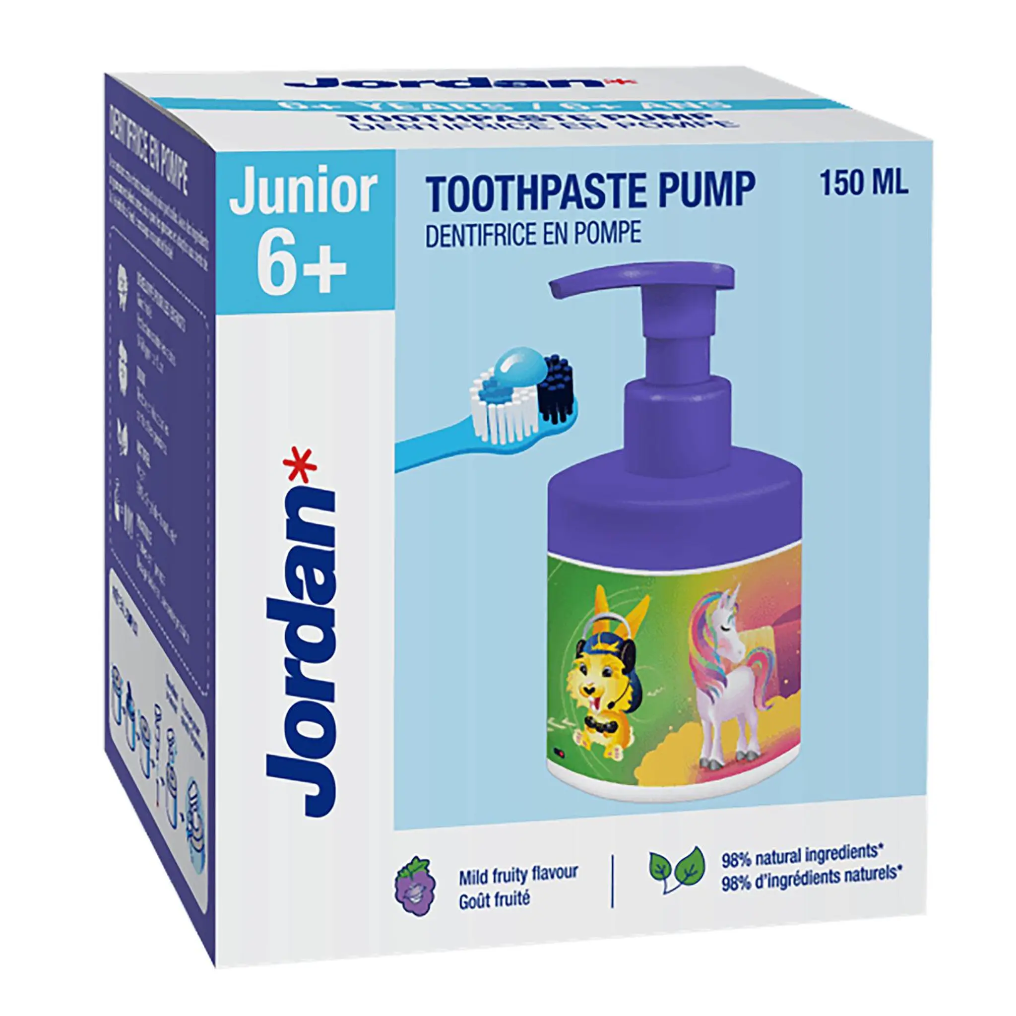 JORDAN Dentifrice en pompe junior 6+