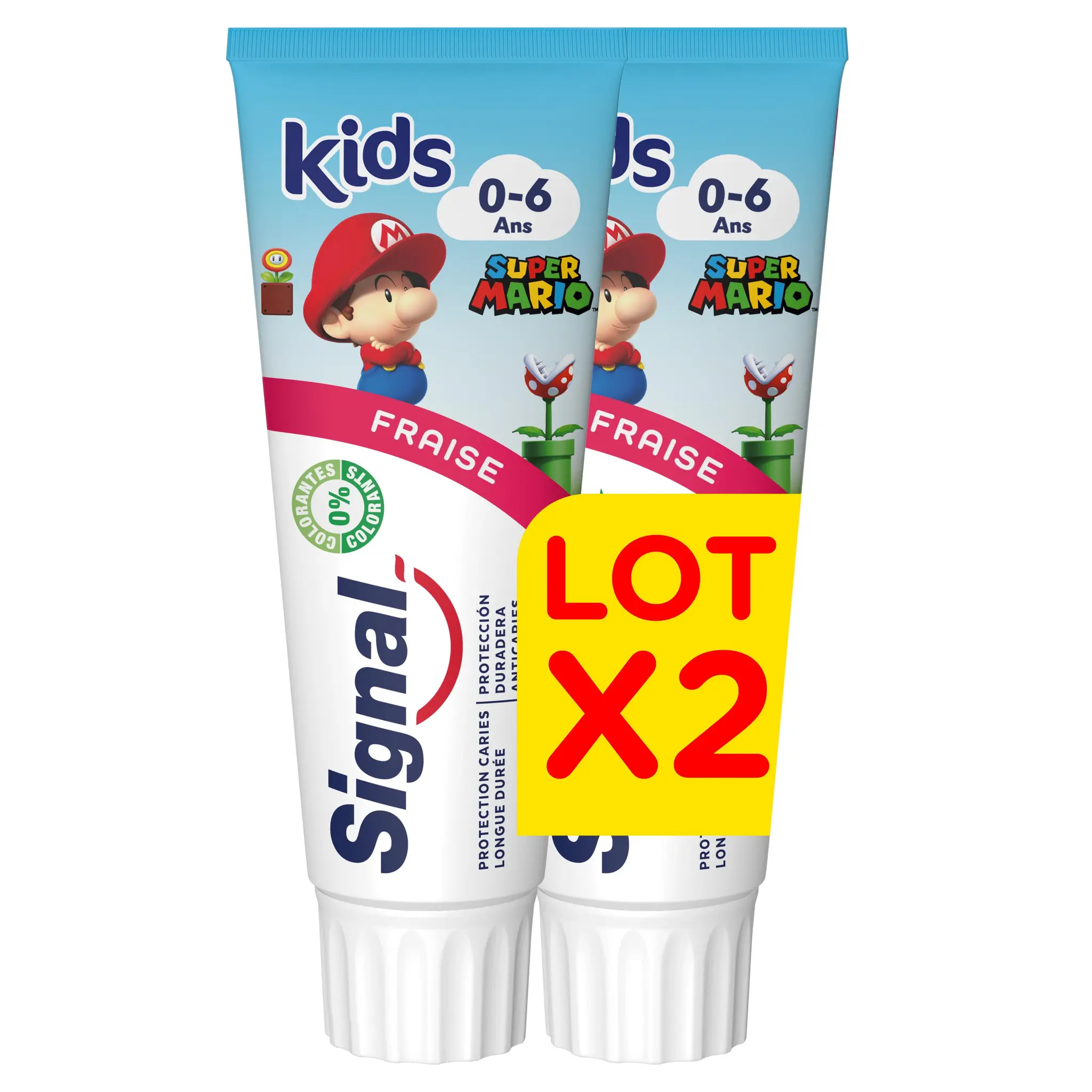 SIGNAL Dentifrice protection caries Super Mario enfant 0-6 ans parfum fraise