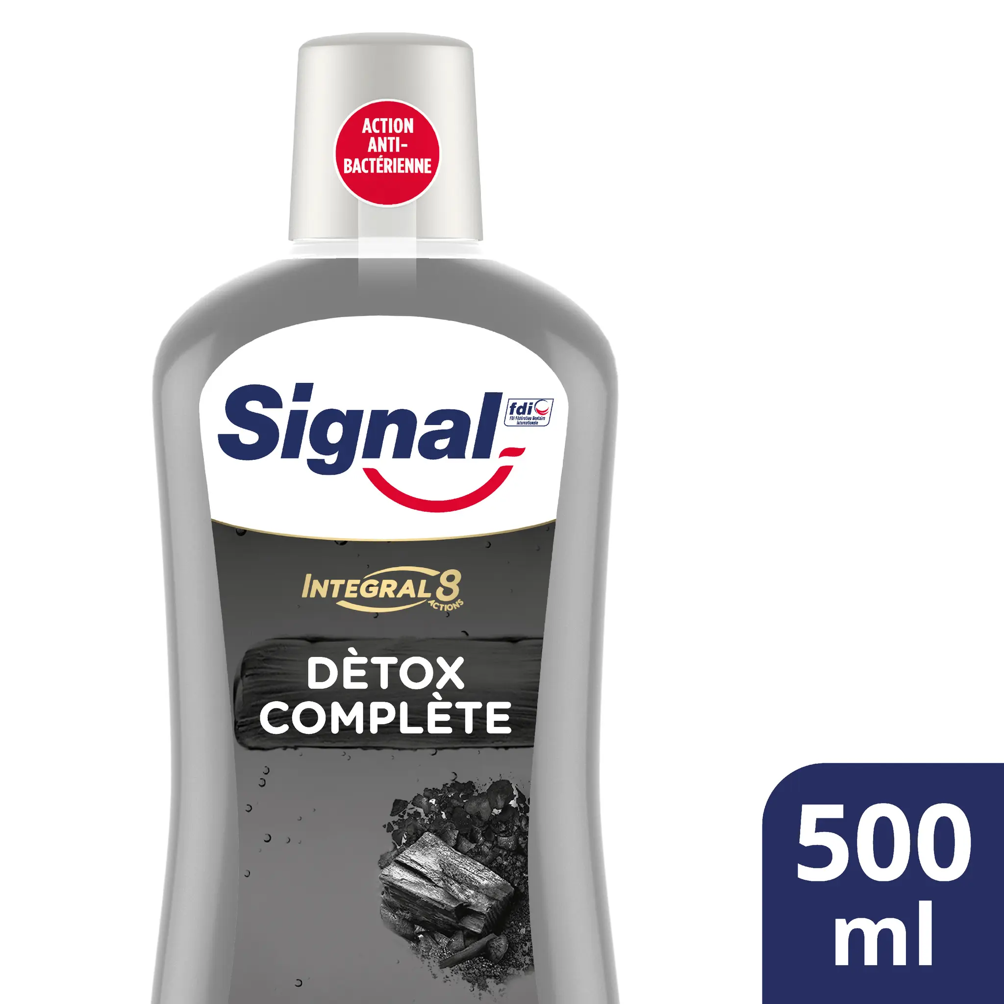 SIGNAL Intégral 8 Bain de bouche detox sans alcool au charbon