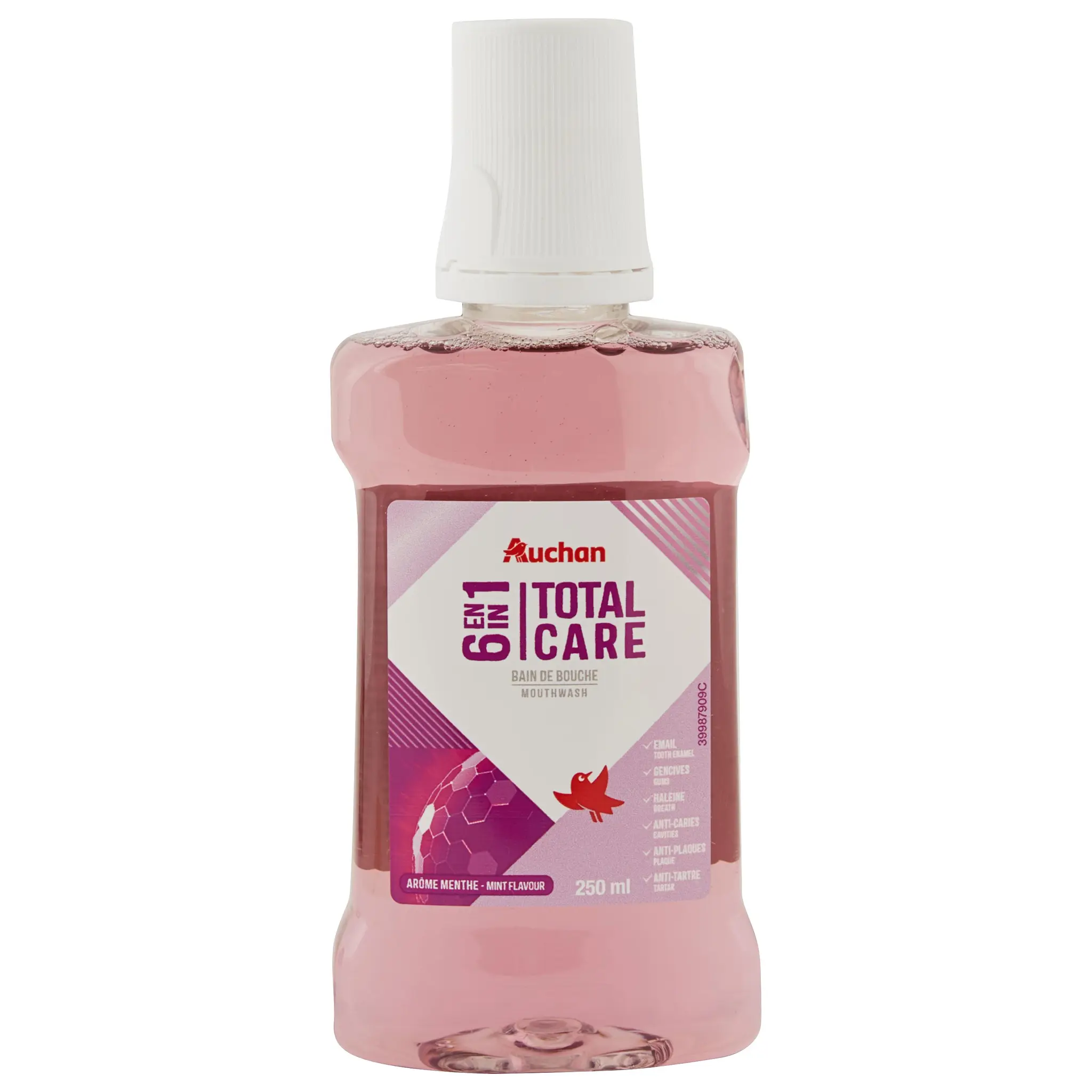 AUCHAN Bain de bouche soin complet 6en1