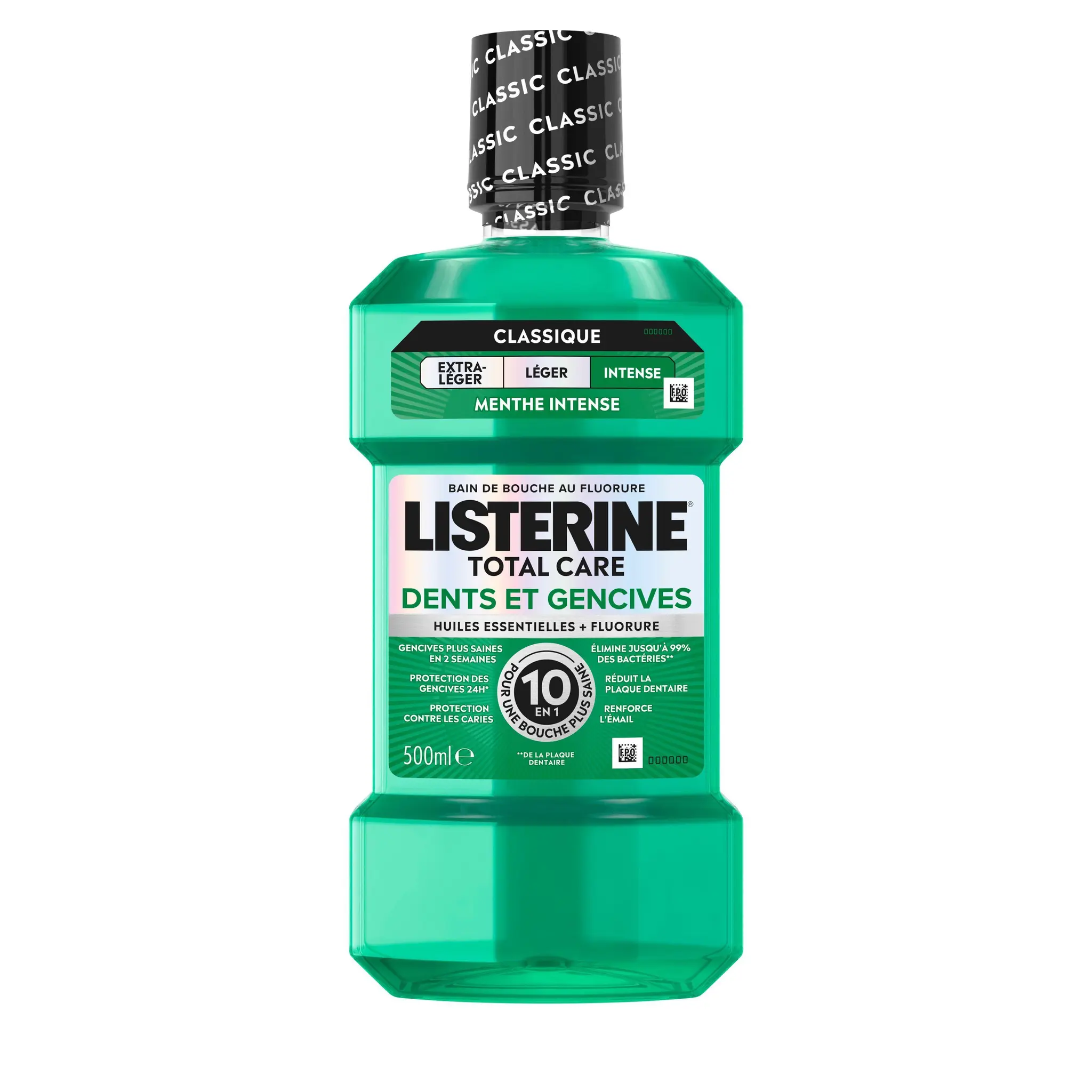LISTERINE Total Care Bain de bouche 10 en 1 dents et gencive menthe fraîche