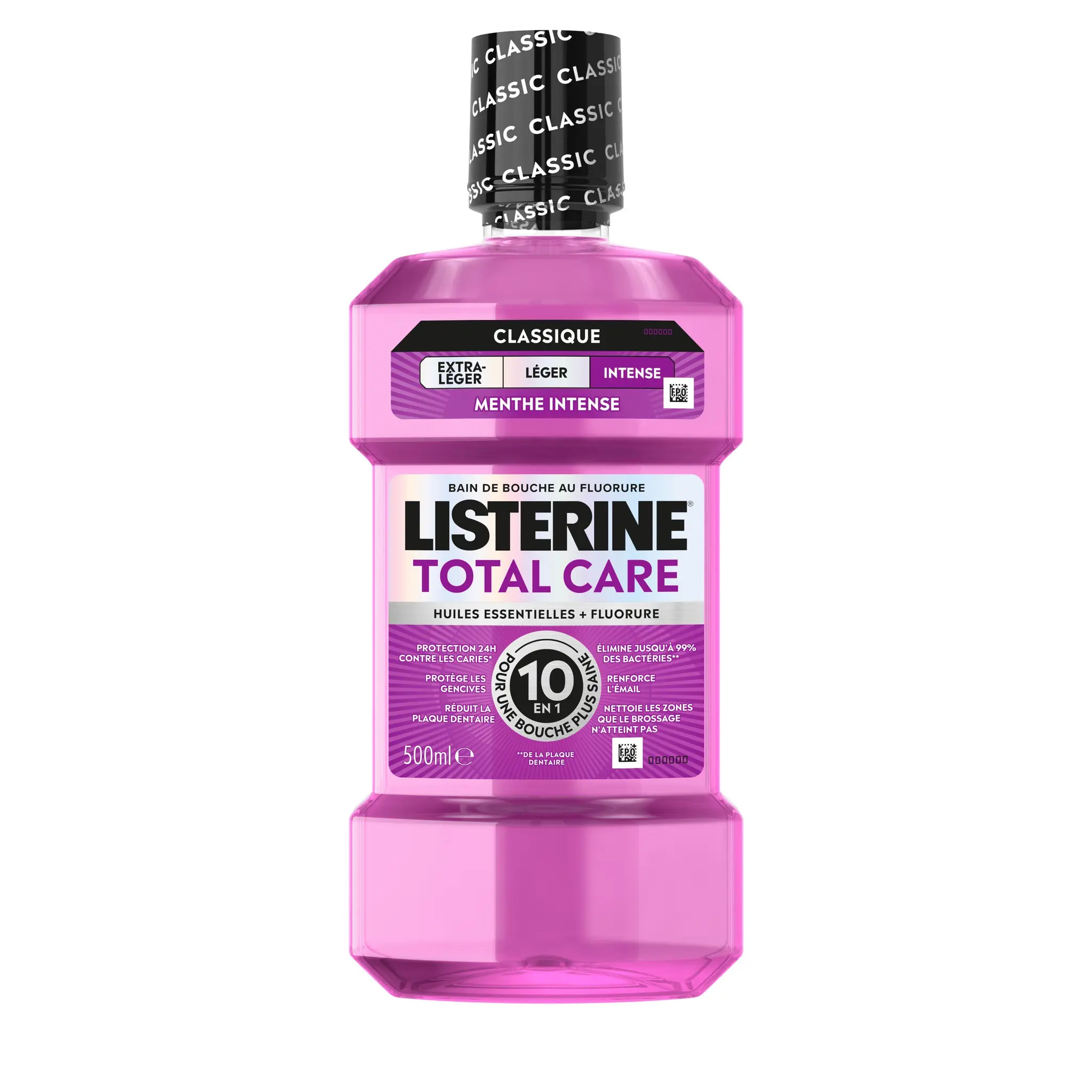 LISTERINE Total Care Bain de bouche 10 en 1 protection émail goût menthe