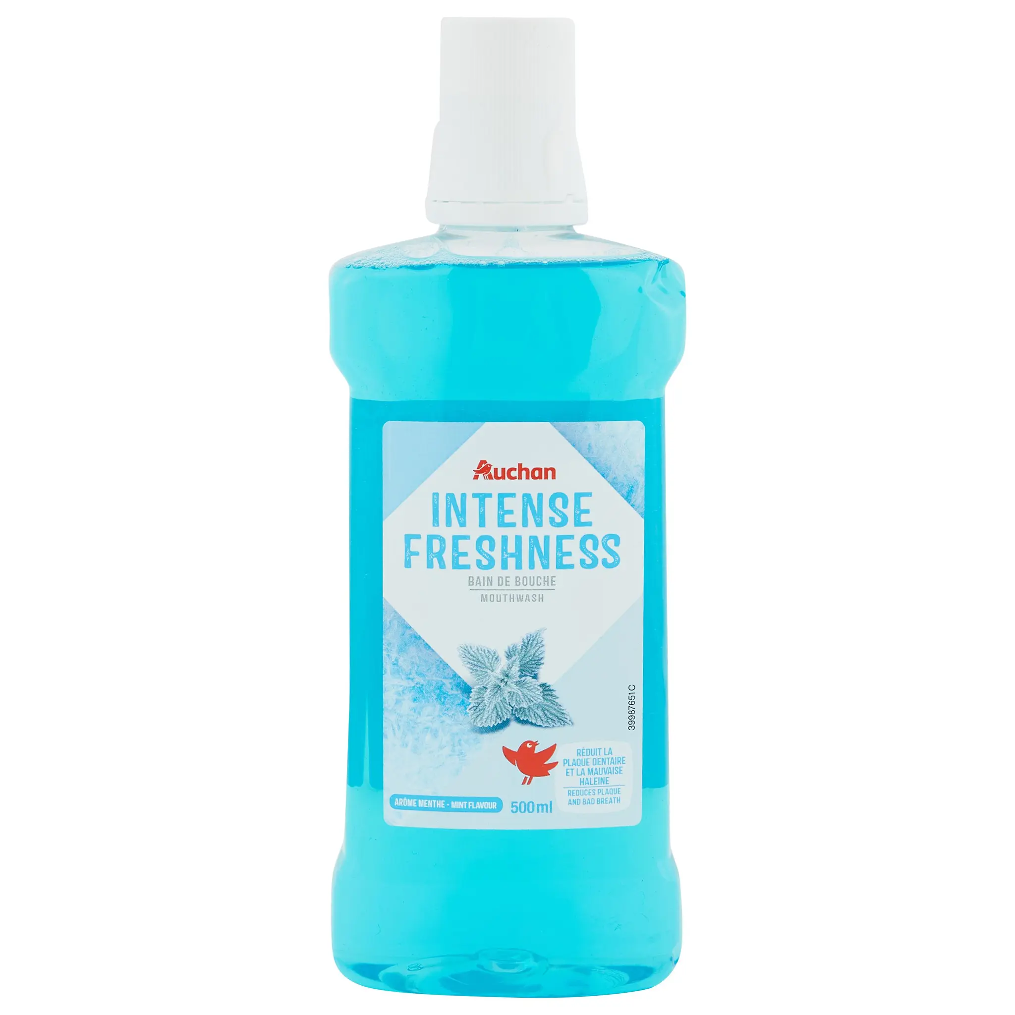 AUCHAN Bain de bouche fraîcheur intense