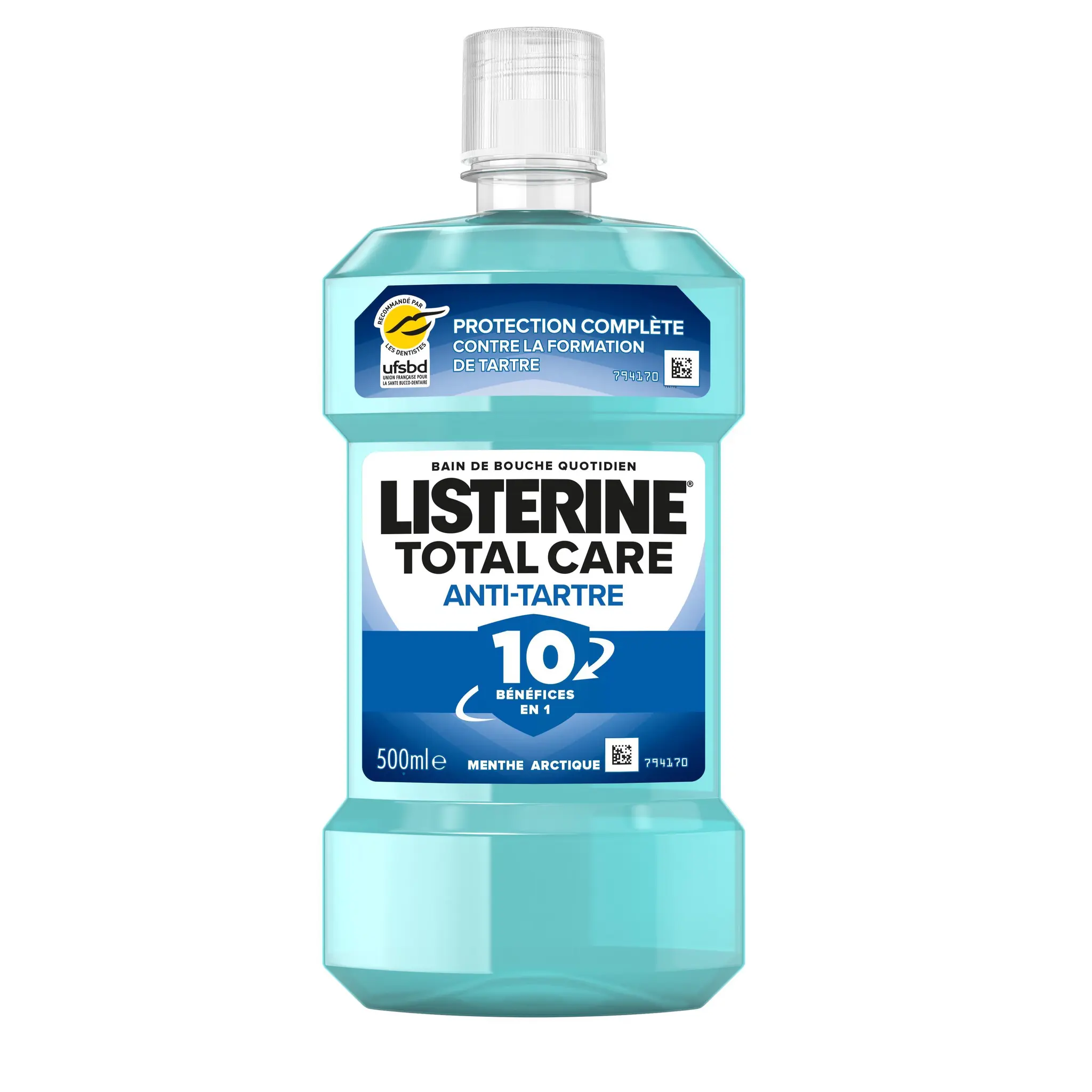 LISTERINE Total Care Bain de bouche anti-tartre haleine fraîche menthe arctique
