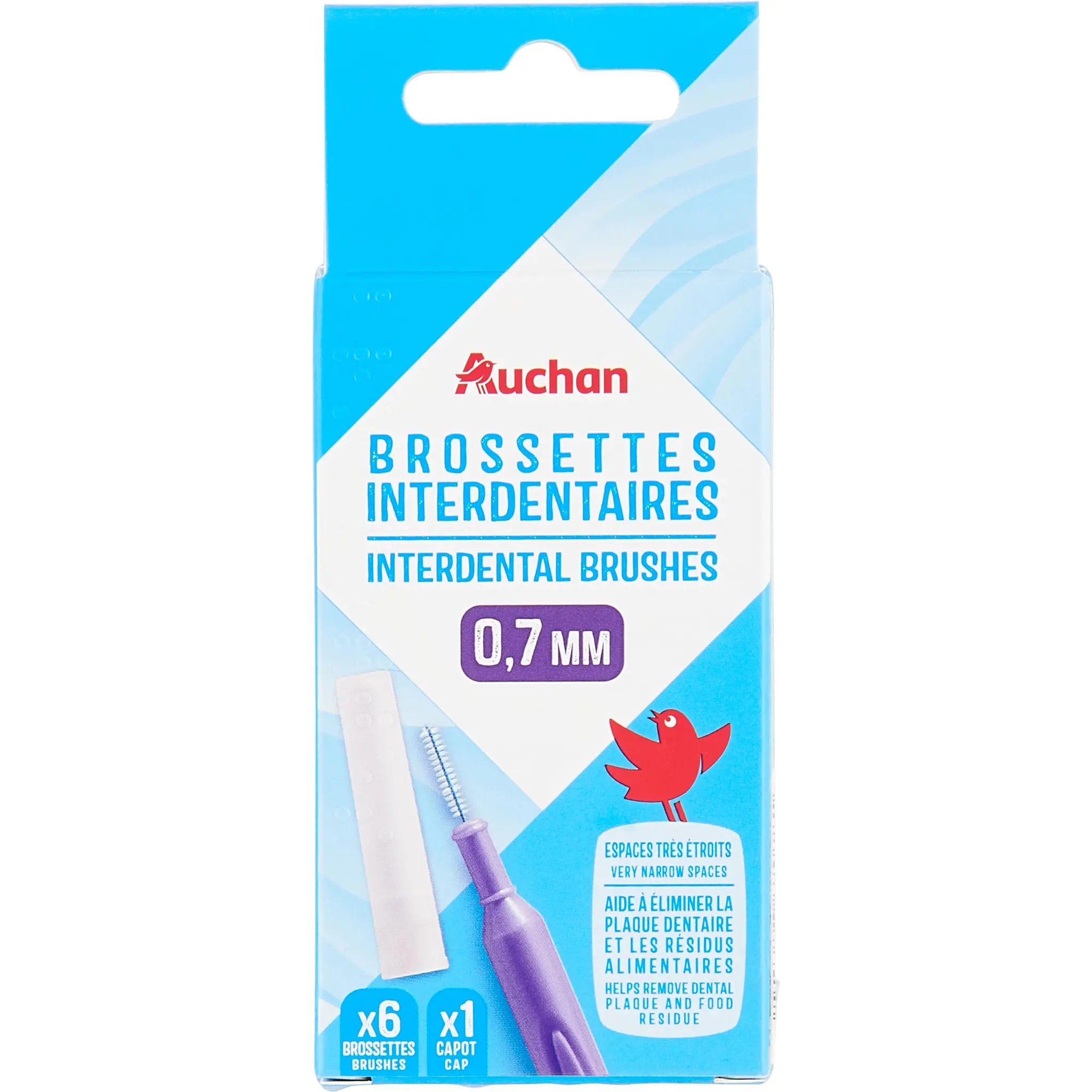 AUCHAN Brossettes interdentaires 0,7mm