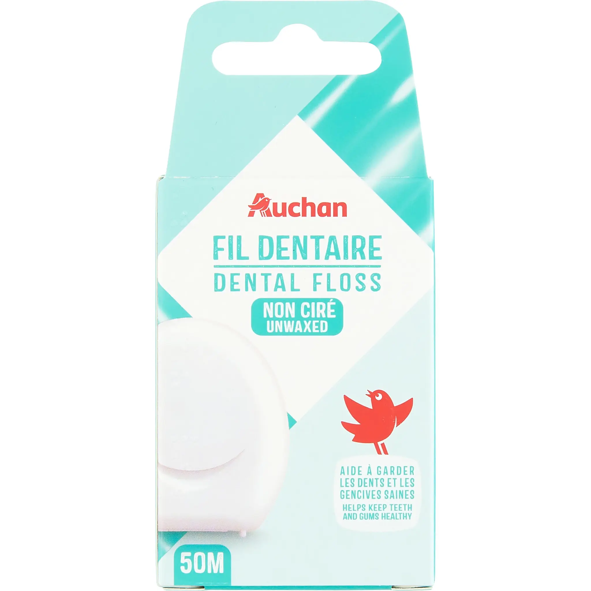 AUCHAN Fil dentaire non ciré 50m/m