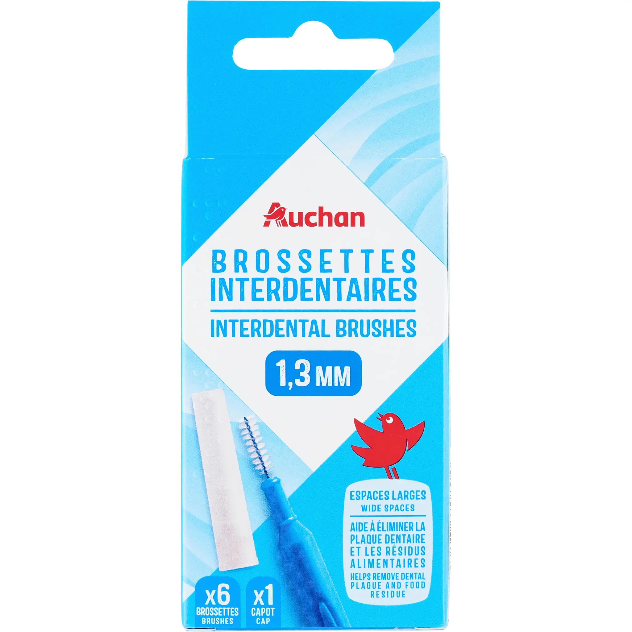 AUCHAN Brossettes interdentaires 1,3mm